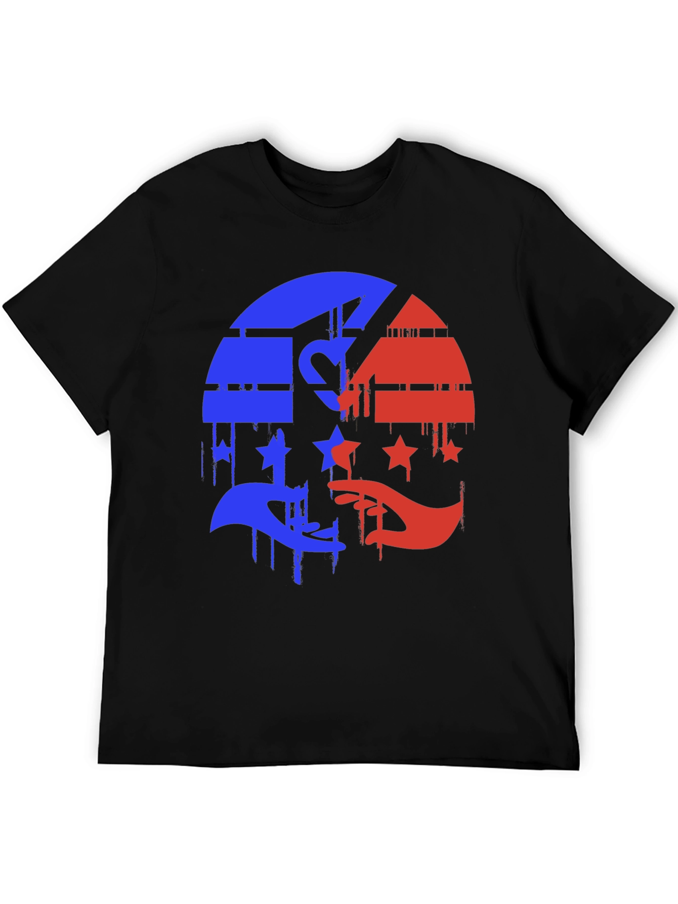 Patriotic Graphic Tee - Red & Blue Liberty Design
