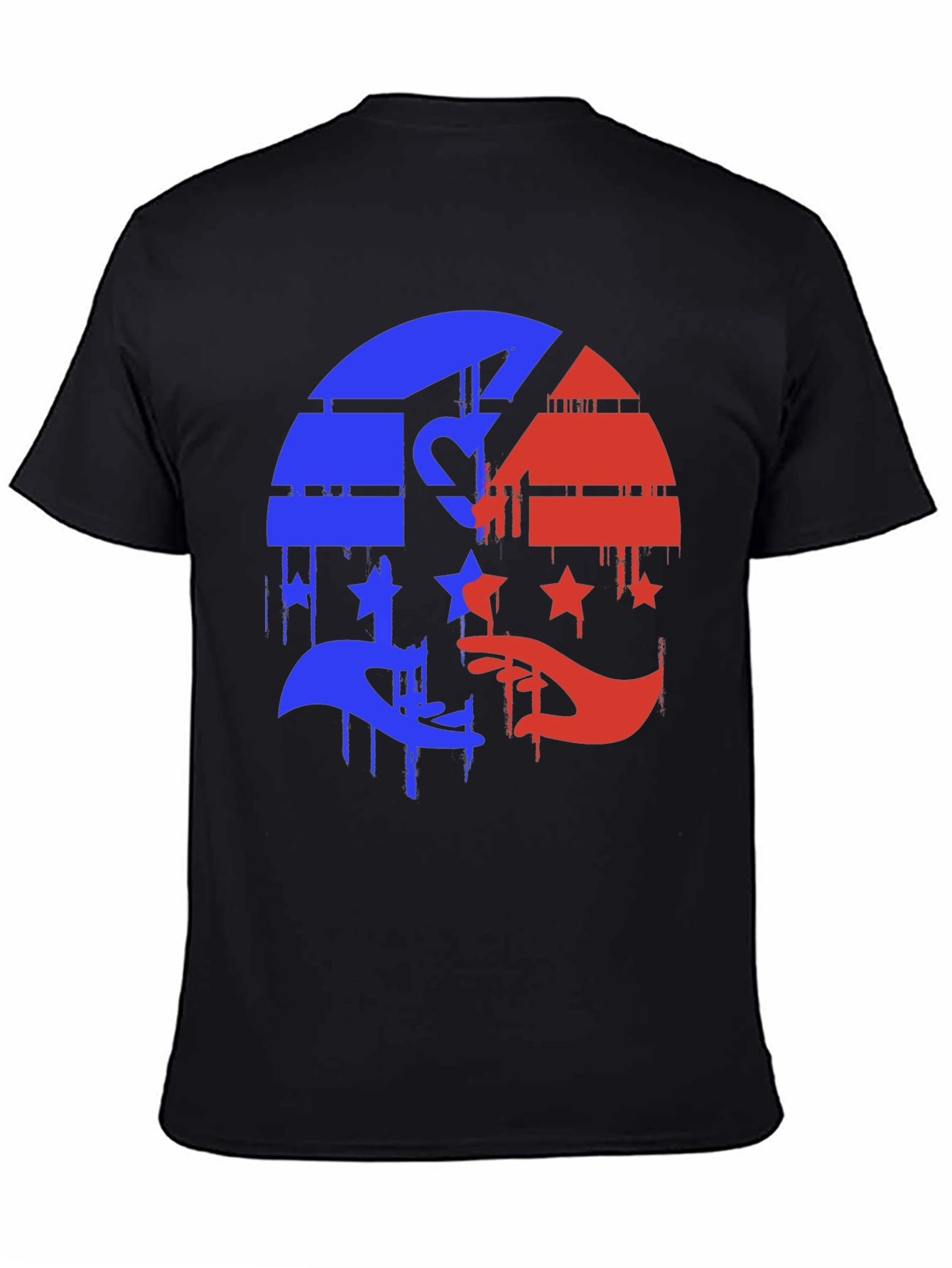 Patriotic Graphic Tee - Red & Blue Liberty Design