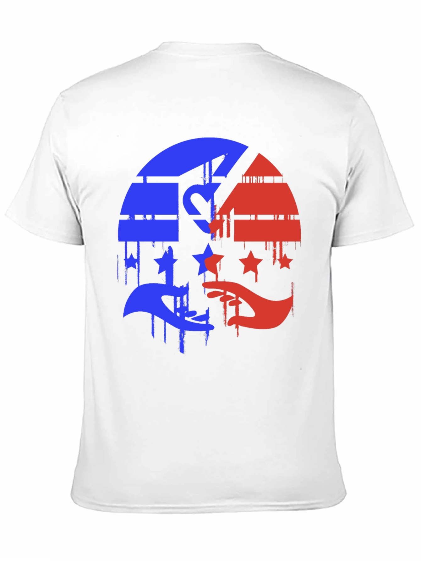 Patriotic Graphic Tee - Red & Blue Liberty Design