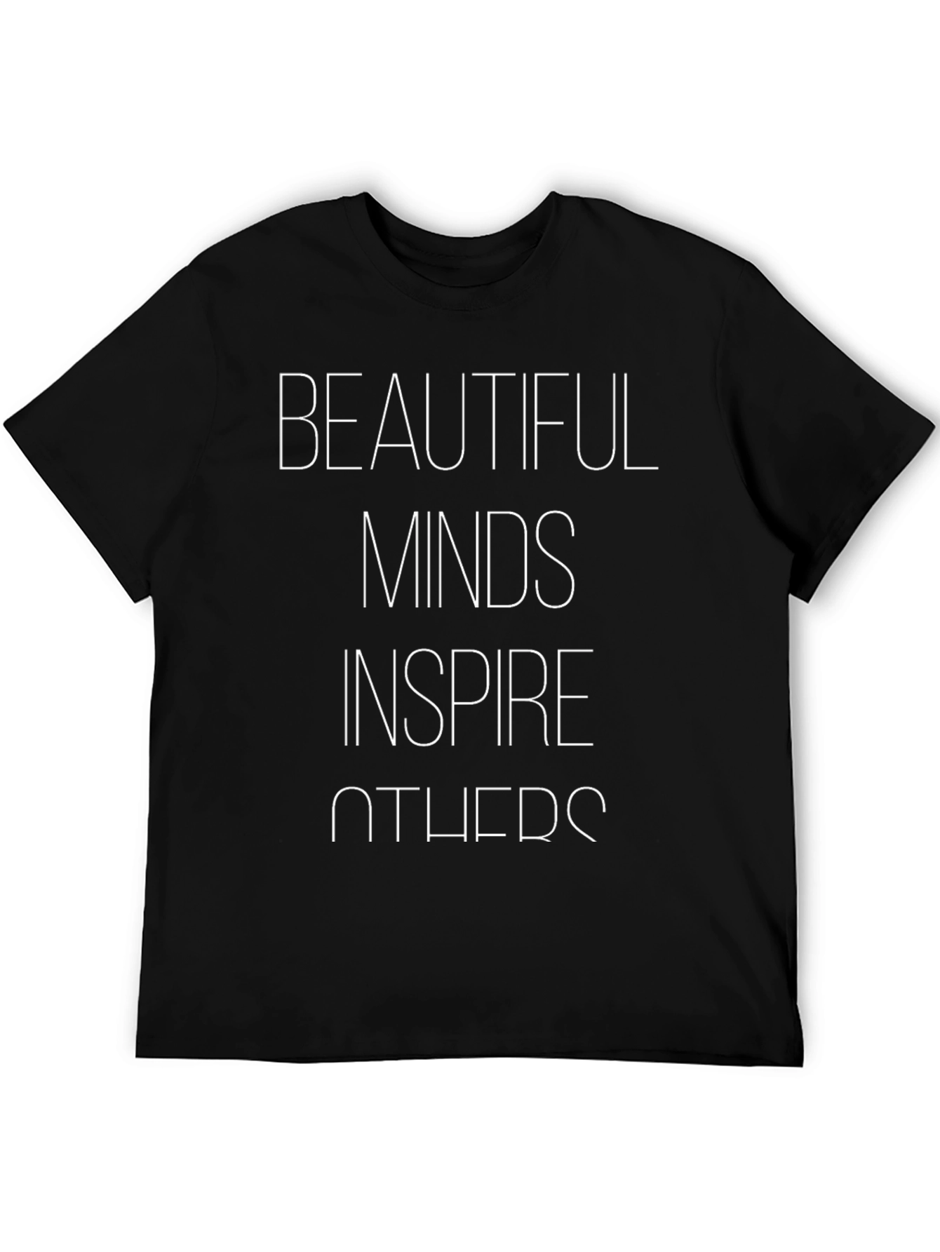 Inspiring Minds Graphic Tee - Black Cotton Comfort
