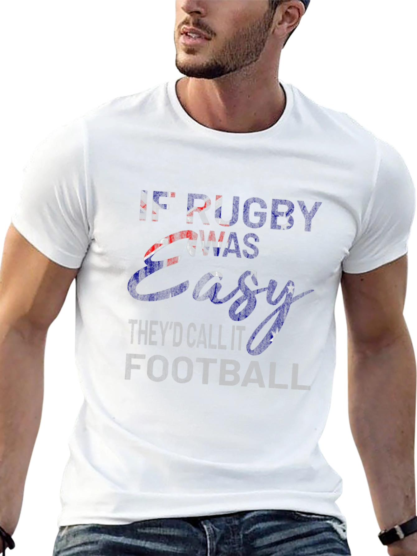 Rugby vs. Football Graphic T-Shirt