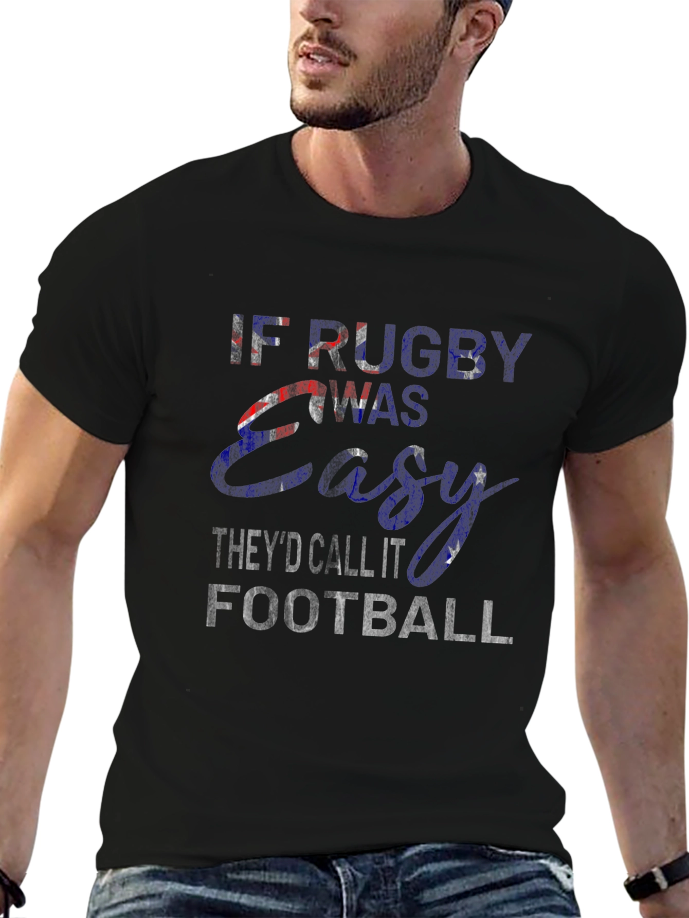 Rugby vs. Football Graphic T-Shirt