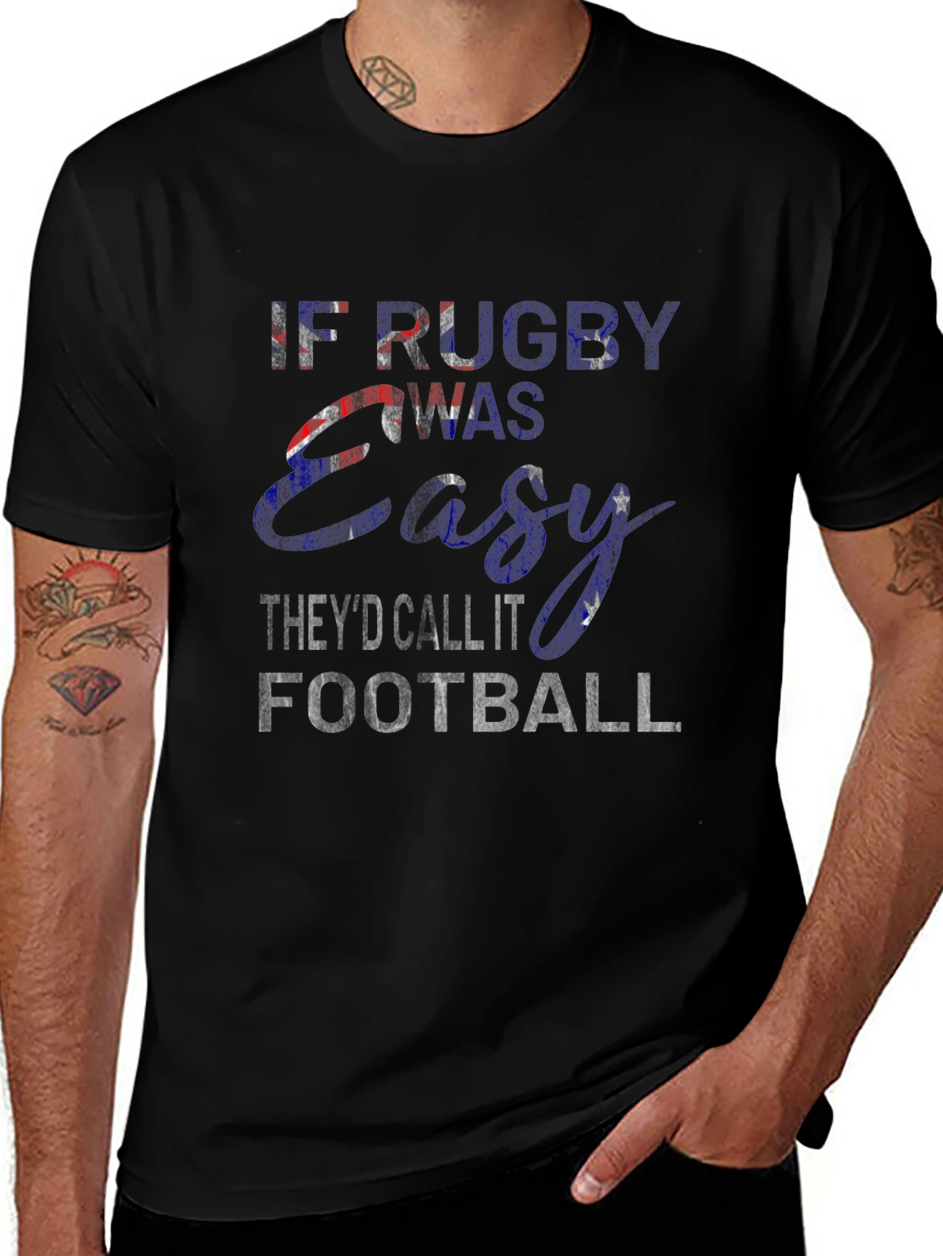 Rugby vs. Football Graphic T-Shirt