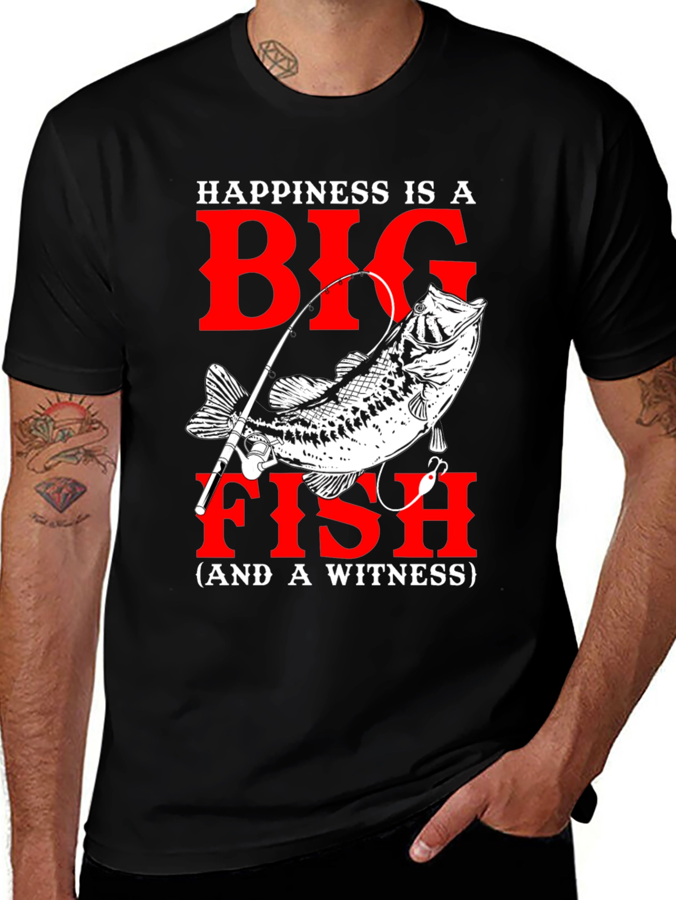 Fishing T-Shirt: Happiness is a Big Fish