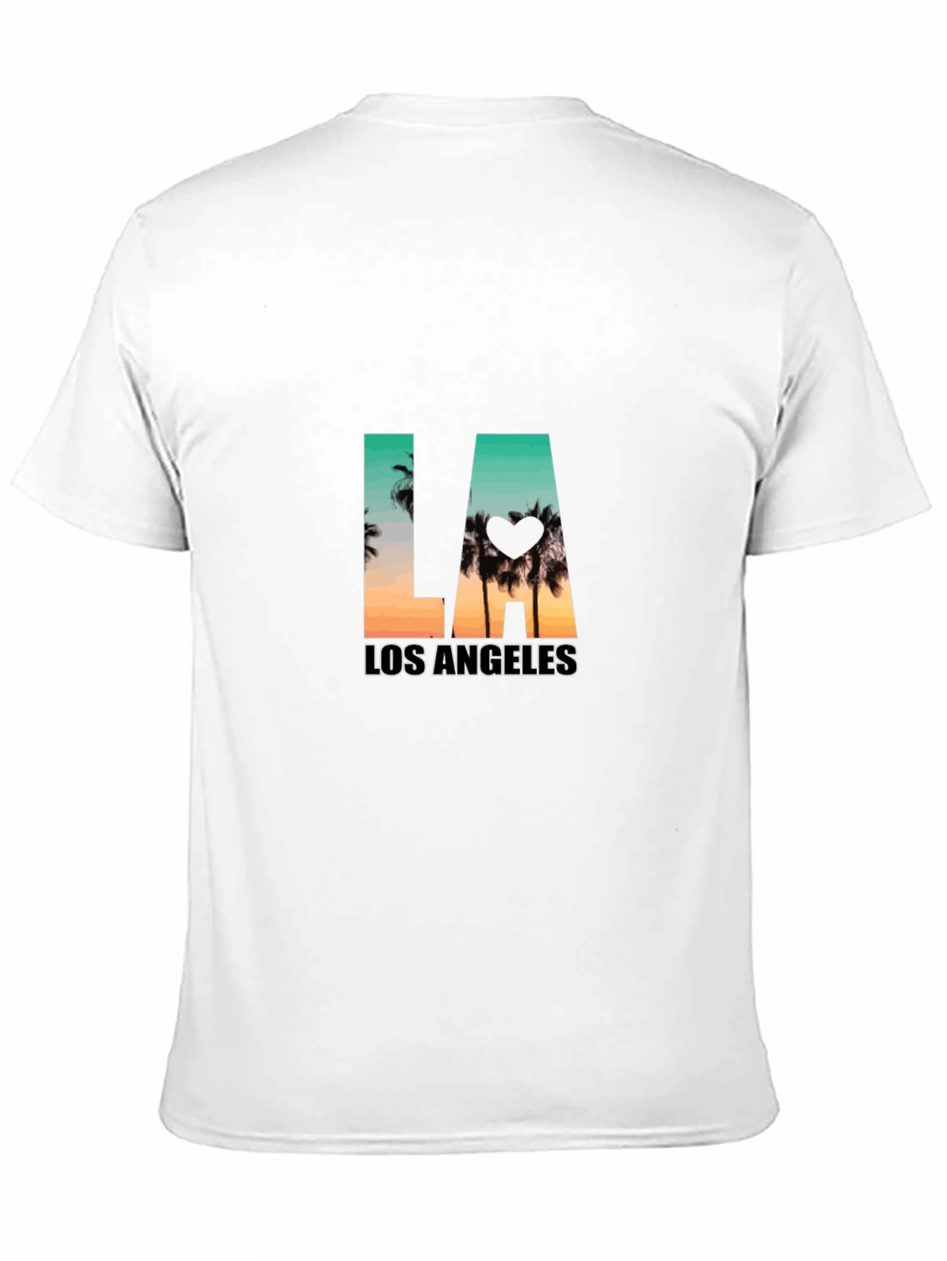 Los Angeles Palm Tree Graphic Black T-Shirt