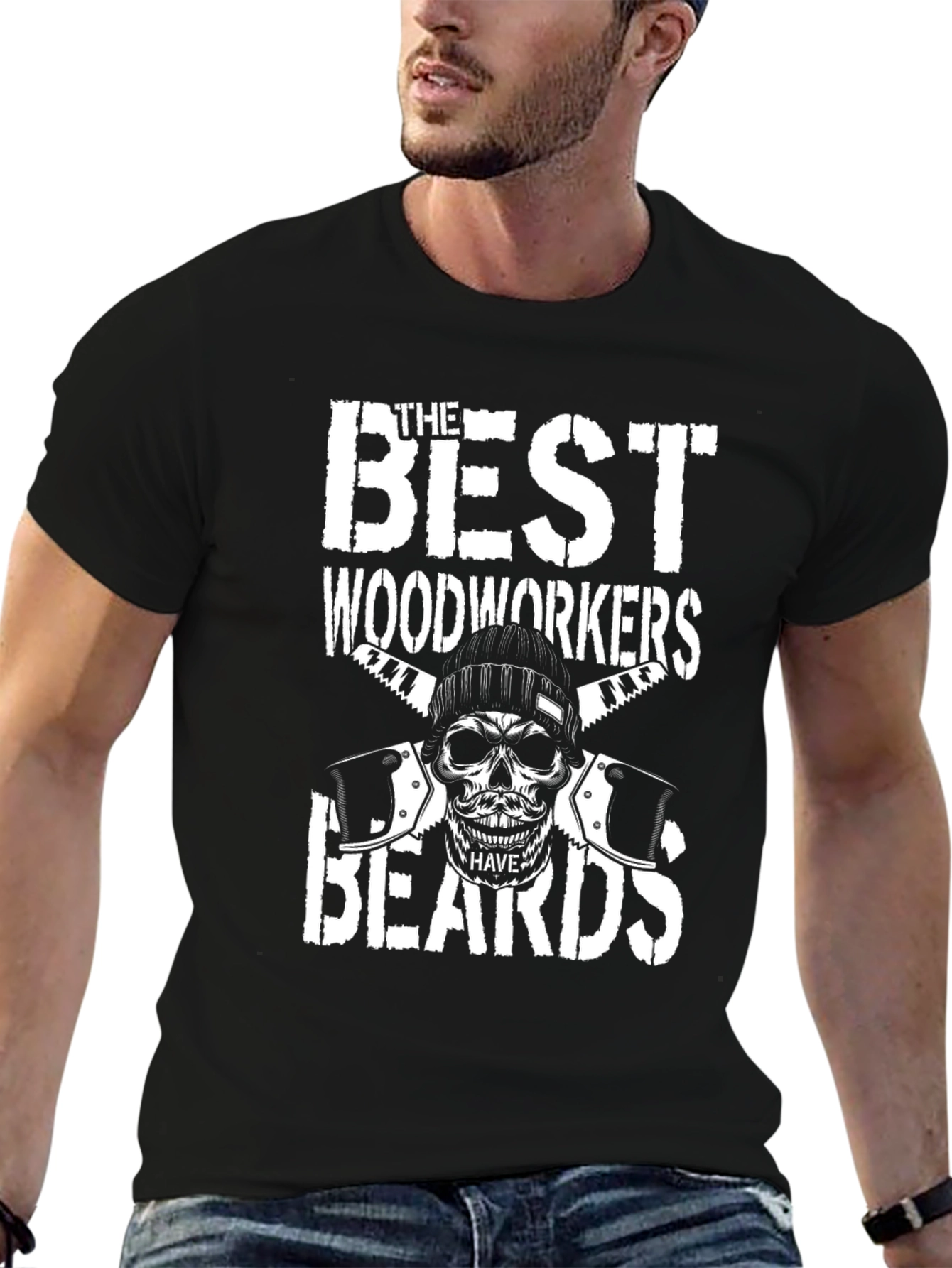 Woodworker Skull T-Shirt - Best Beards