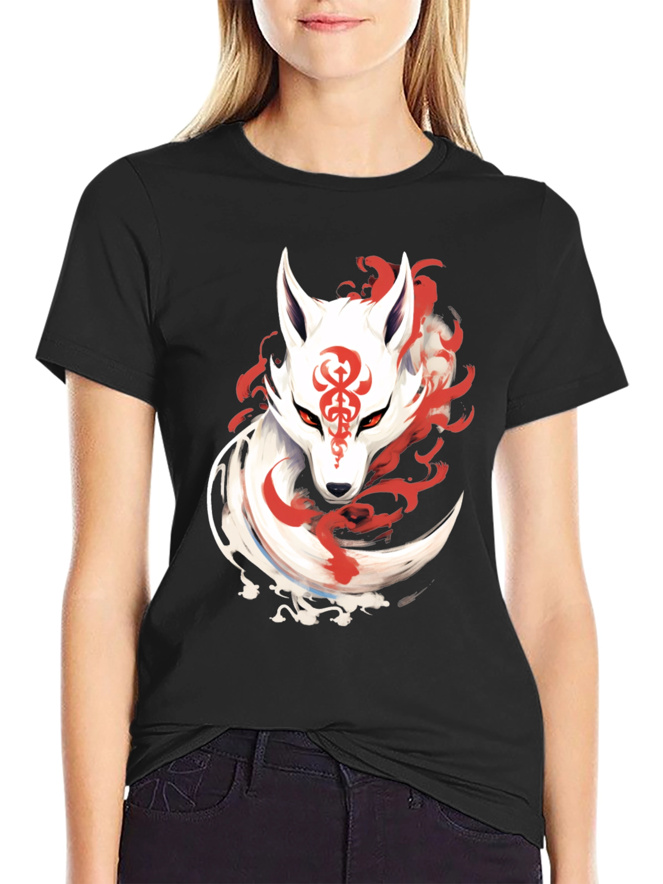 Mystic Fox Graphic Tee - Anime Style Print