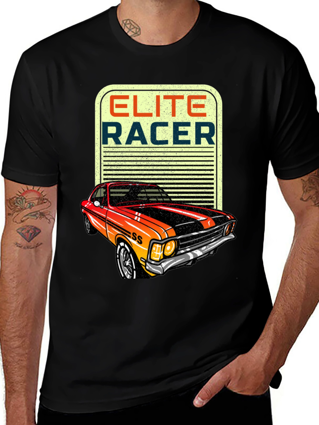 Elite Racer Graphic Tee - Classic Car Design