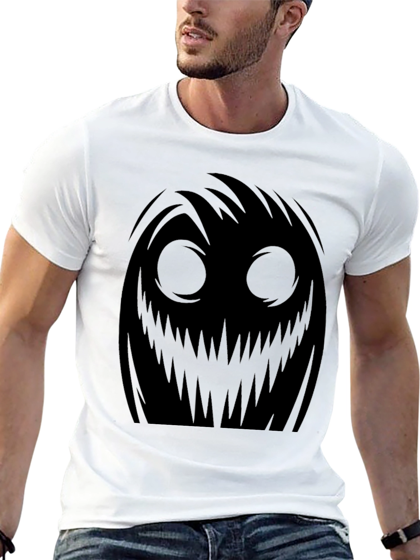 Spooky Black Graphic T-Shirt - Unique Halloween Style