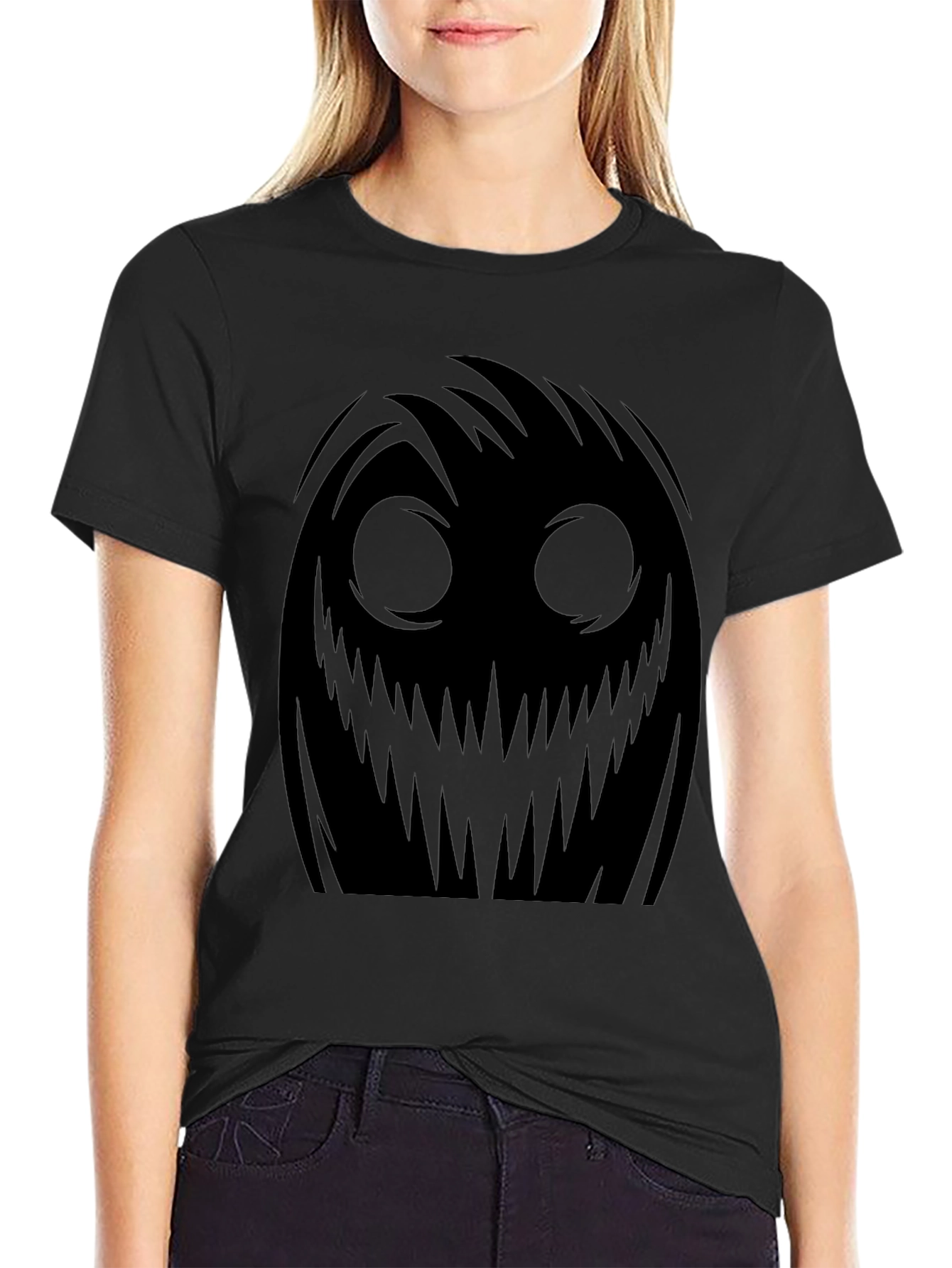 Spooky Black Graphic T-Shirt - Unique Halloween Style