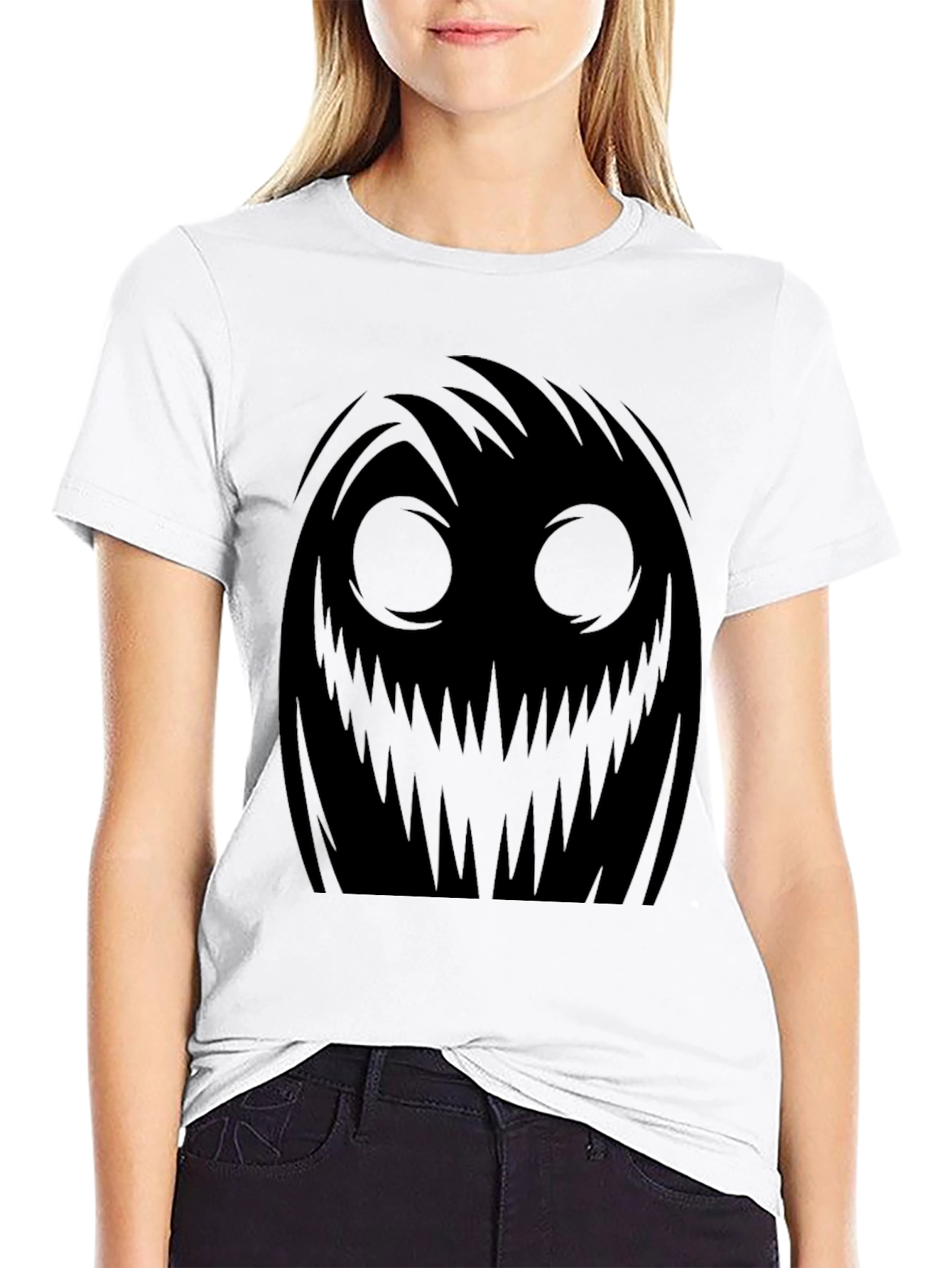 Spooky Black Graphic T-Shirt - Unique Halloween Style