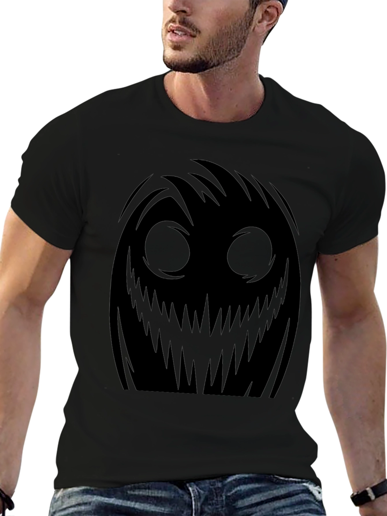 Spooky Black Graphic T-Shirt - Unique Halloween Style