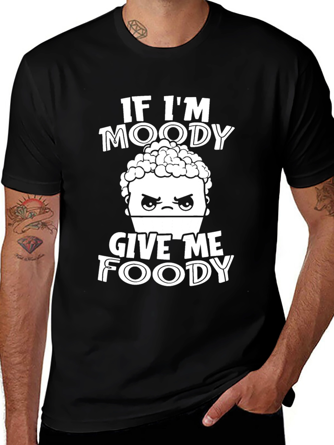 Moody Foody Graphic Tee - Funny T-Shirt