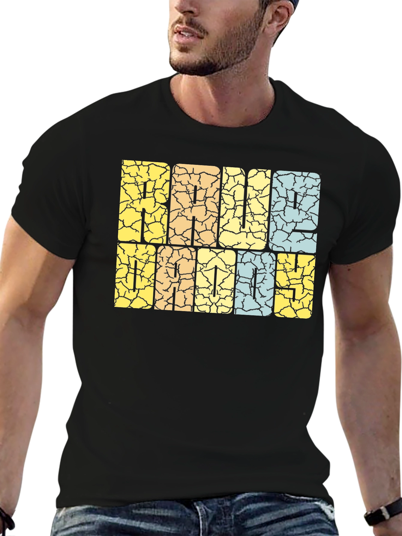 Retro Game Daddy Black T-Shirt