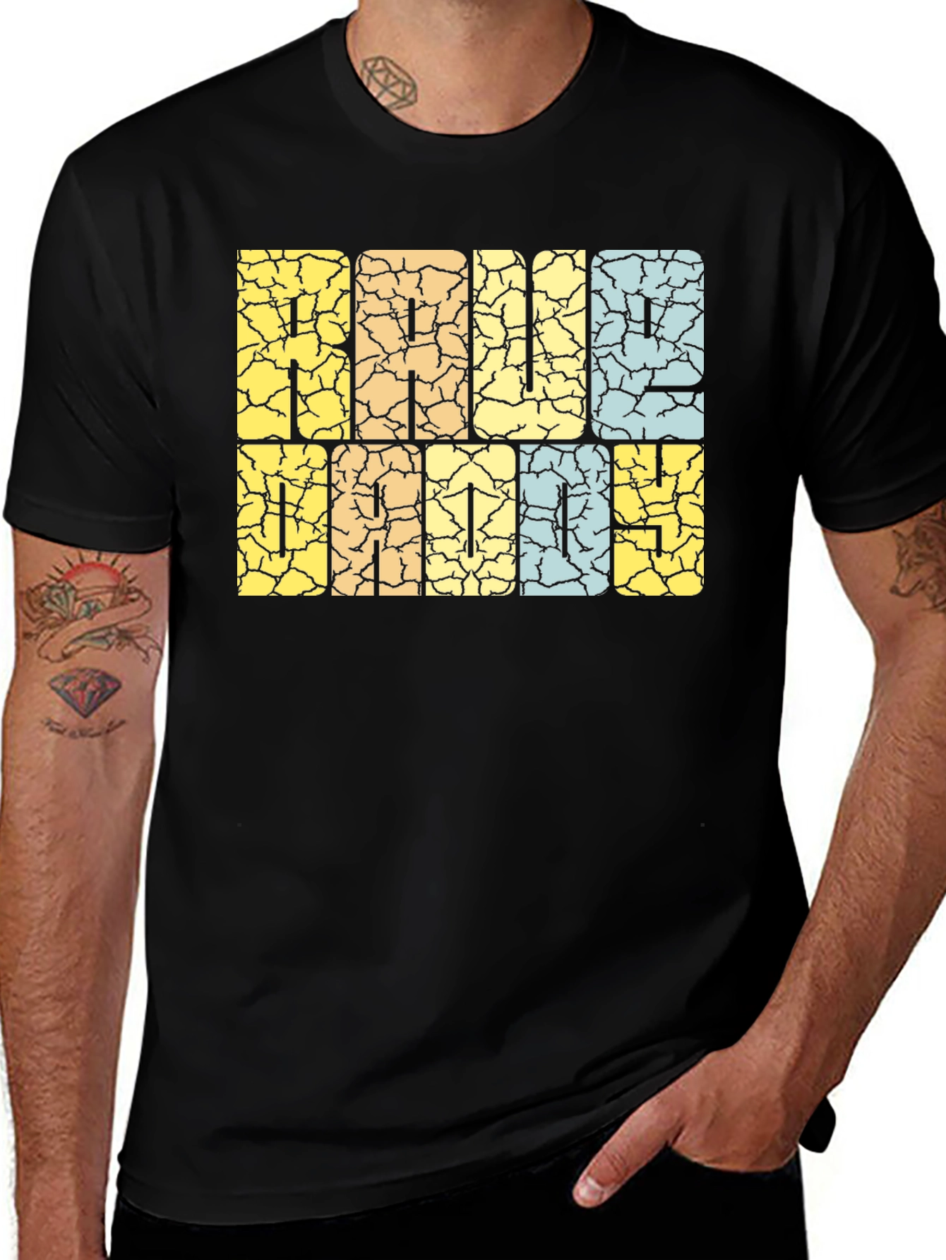 Retro Game Daddy Black T-Shirt
