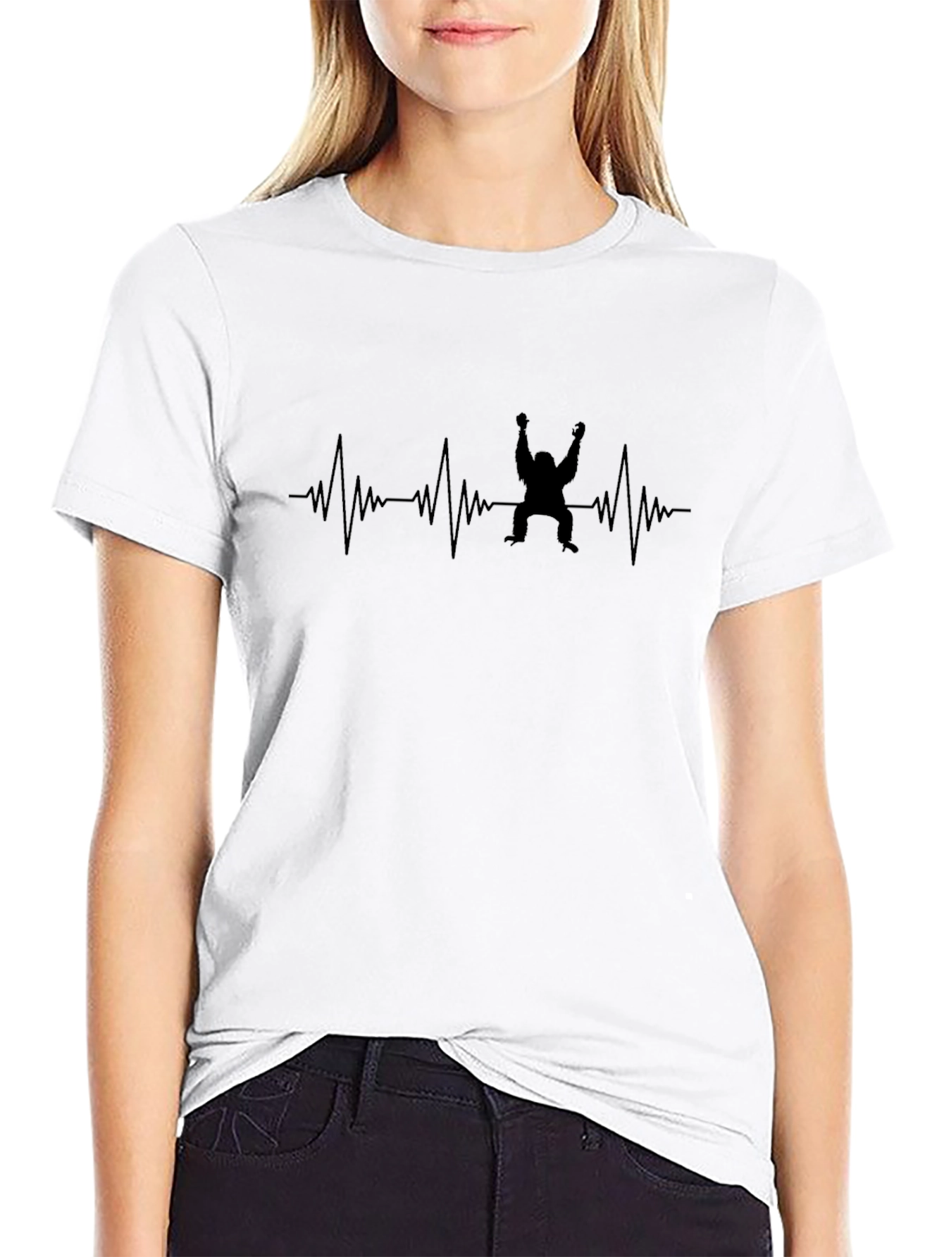 Heartbeat Rock Climbing T-Shirt - Black
