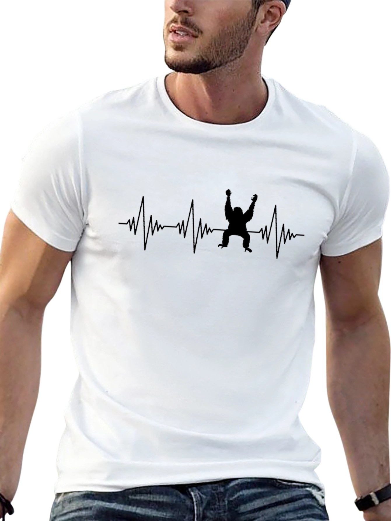 Heartbeat Rock Climbing T-Shirt - Black