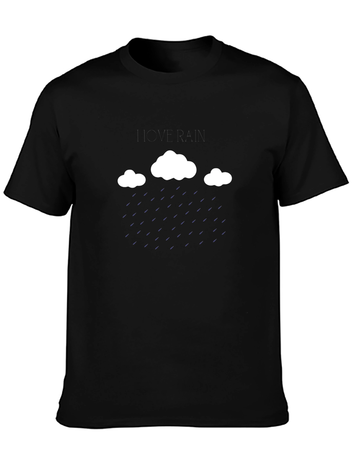 Cloud Rain Graphic Tee - Black