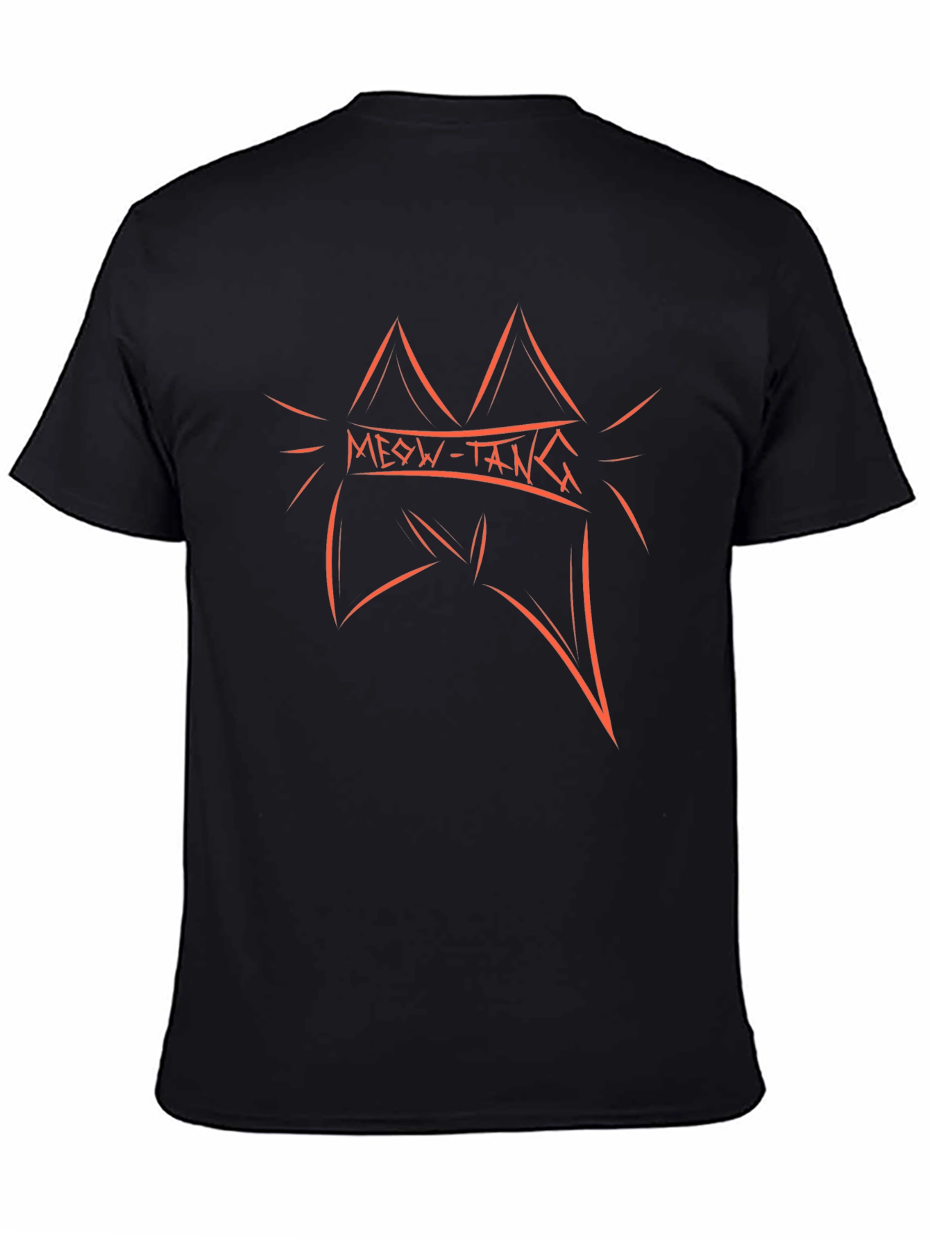 Meow-Tang Graphic Tee - Soft Black Cotton T-Shirt