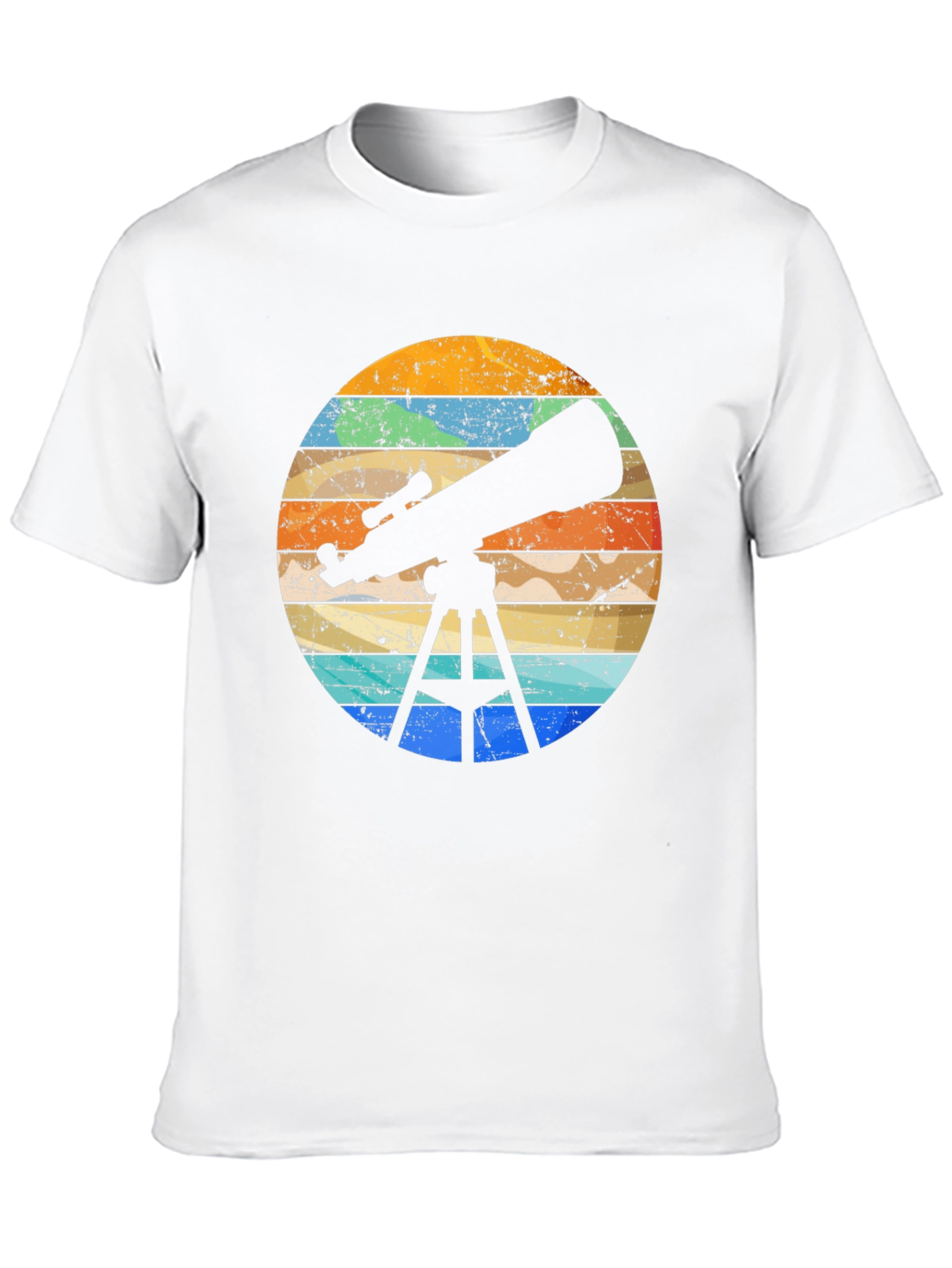 Telescope Silhouette Graphic T-Shirt - Astronomy Lover