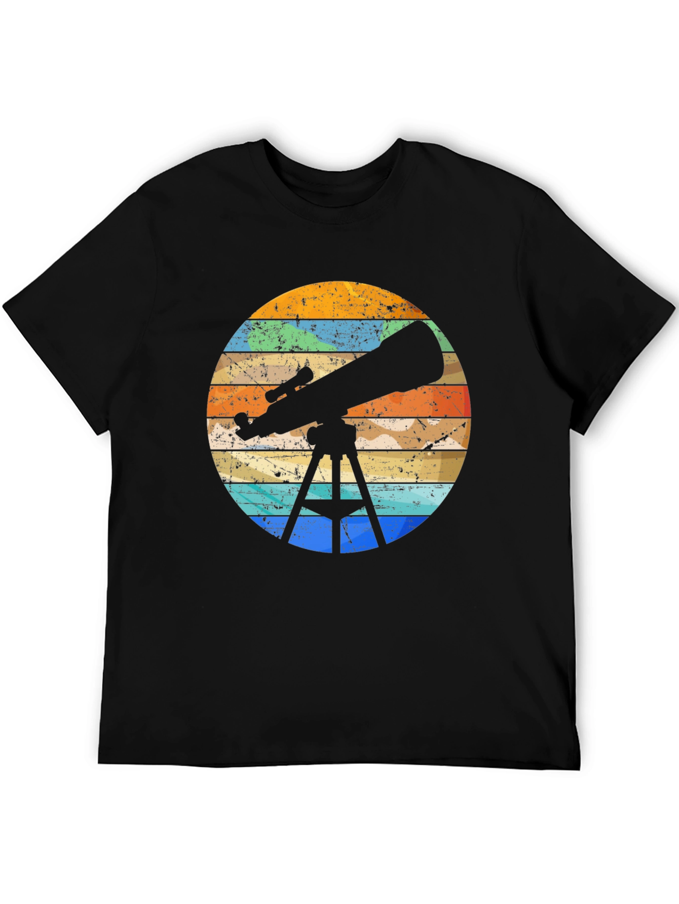 Telescope Silhouette Graphic T-Shirt - Astronomy Lover