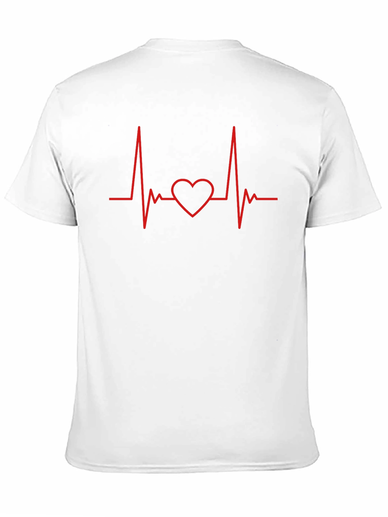 Heartbeat Heart Love T-Shirt - Black