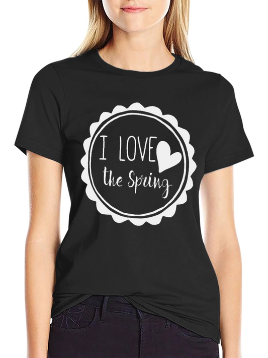 I Love the Spring Graphic Tee - Black