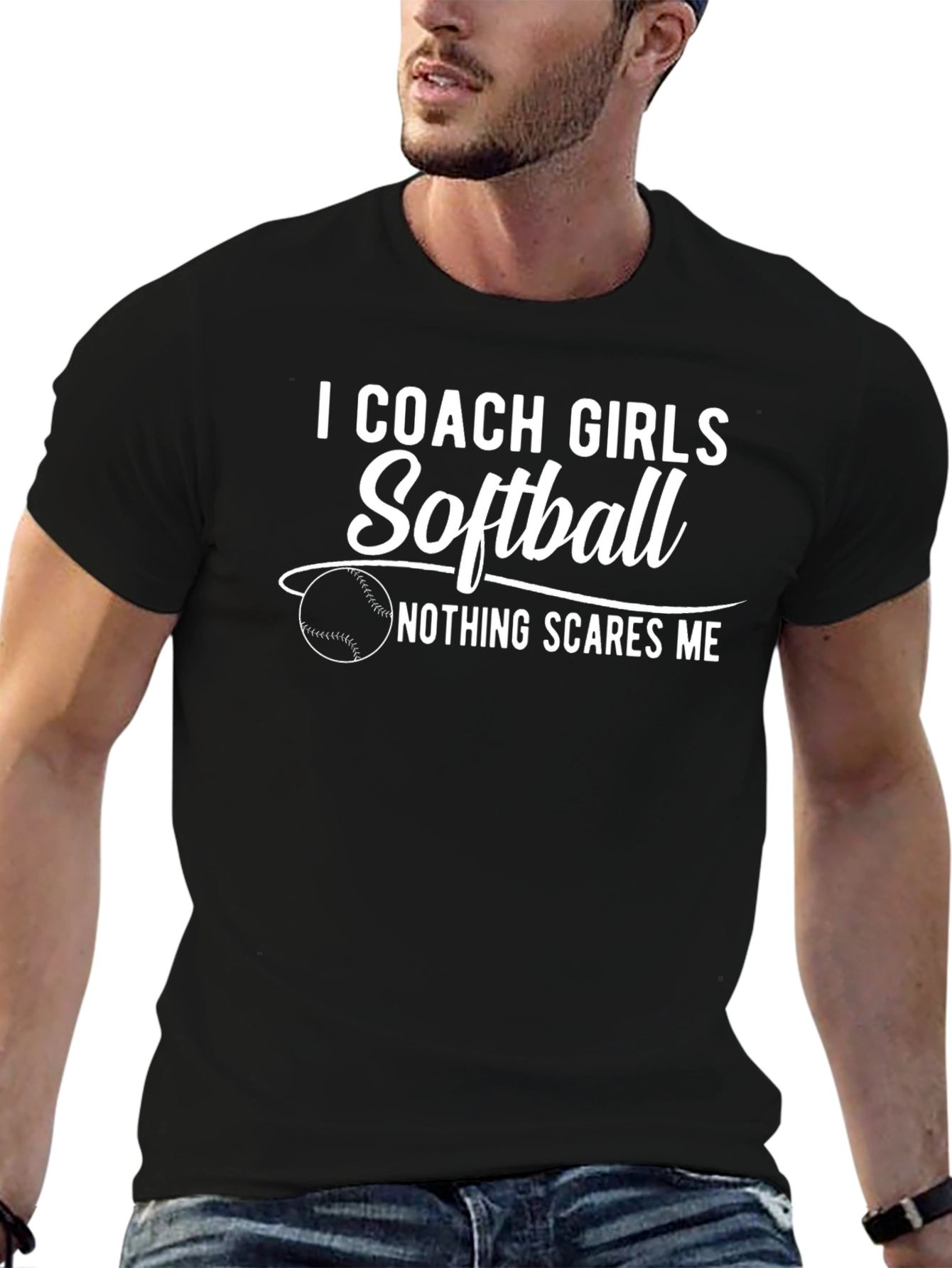 I Coach Girls Softball Funny Graphic Tee