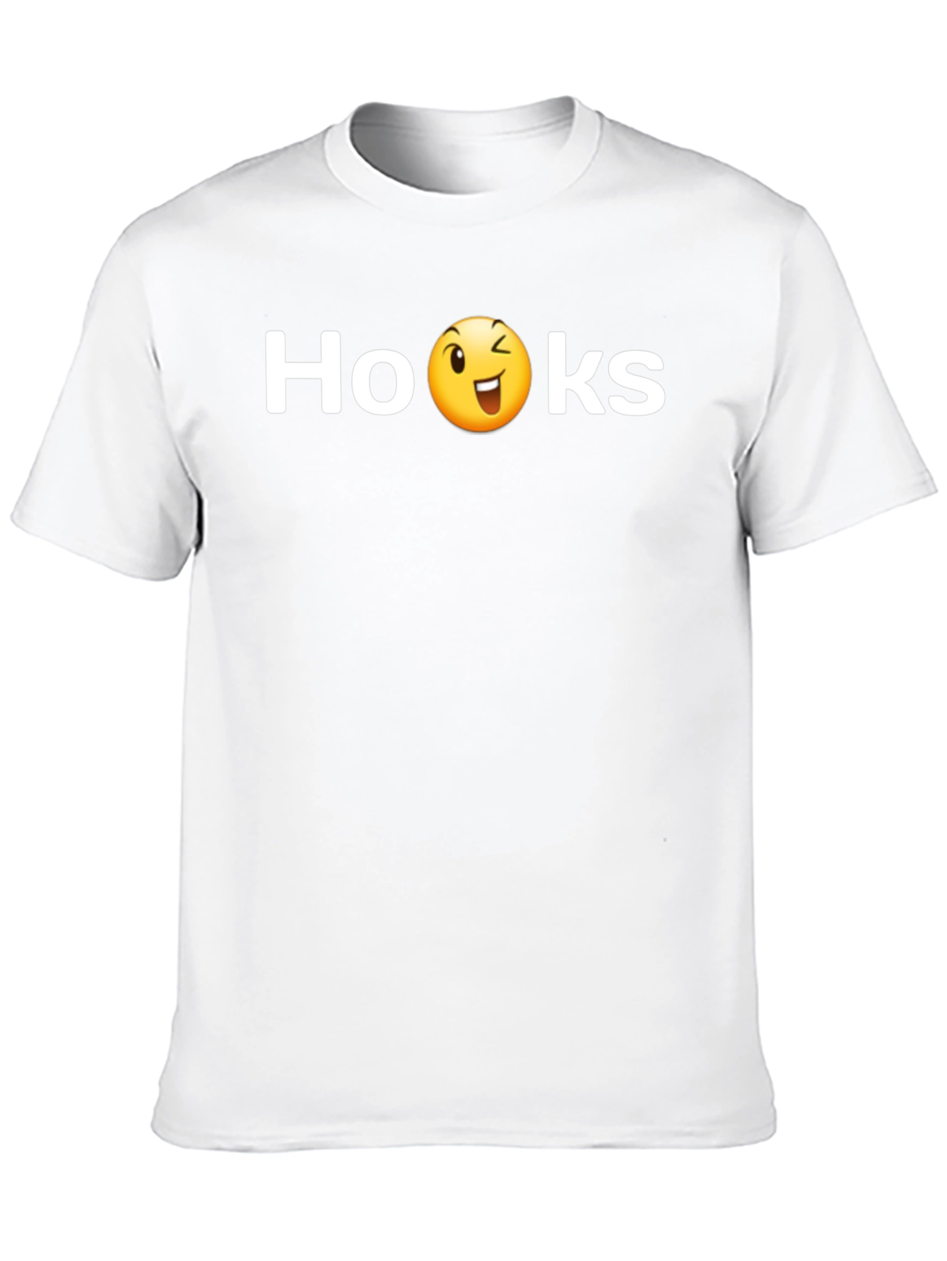 Hooks Funny Emoji Wink Tee