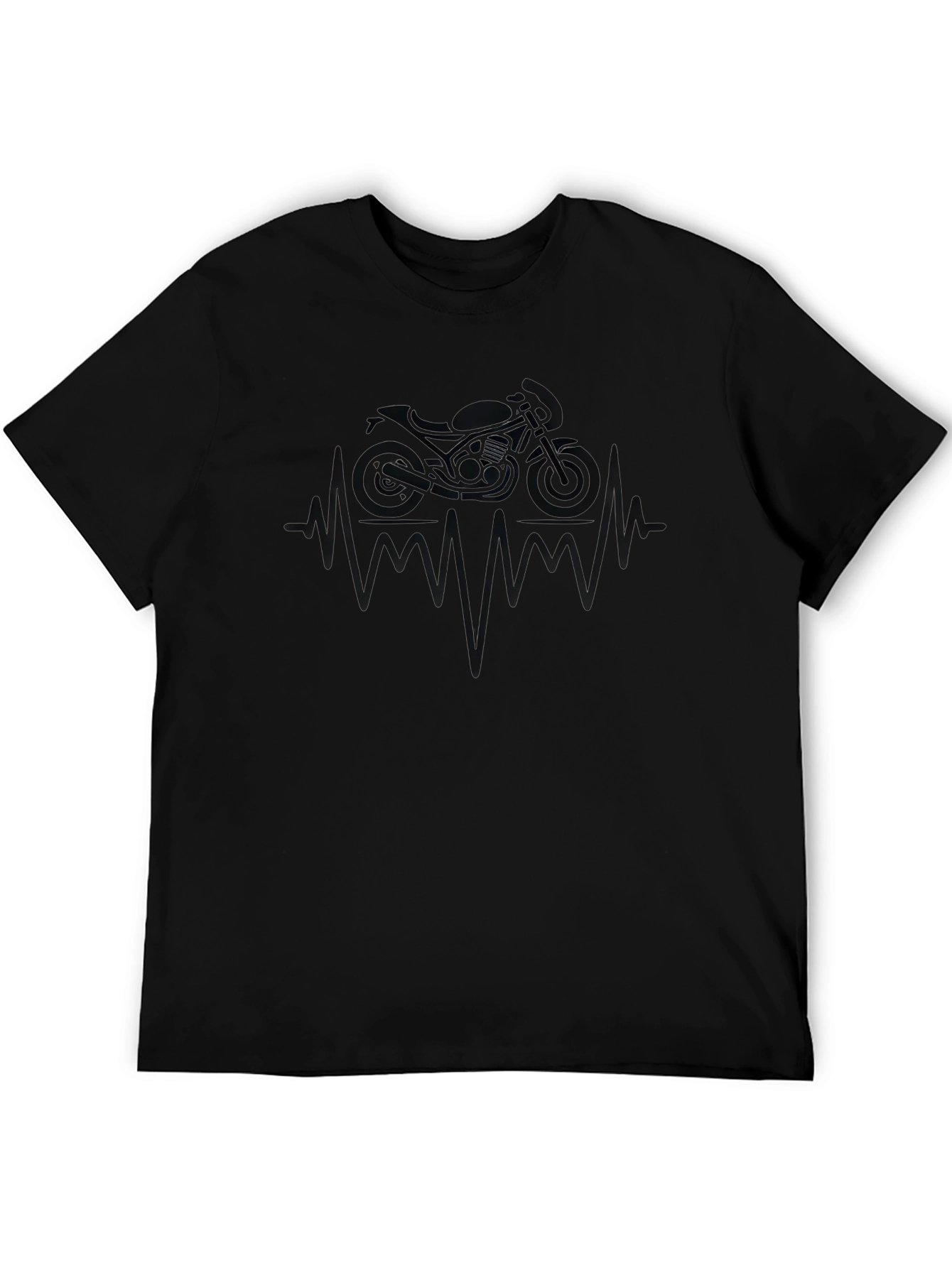 Motorcycle Heartbeat Graphic T-Shirt