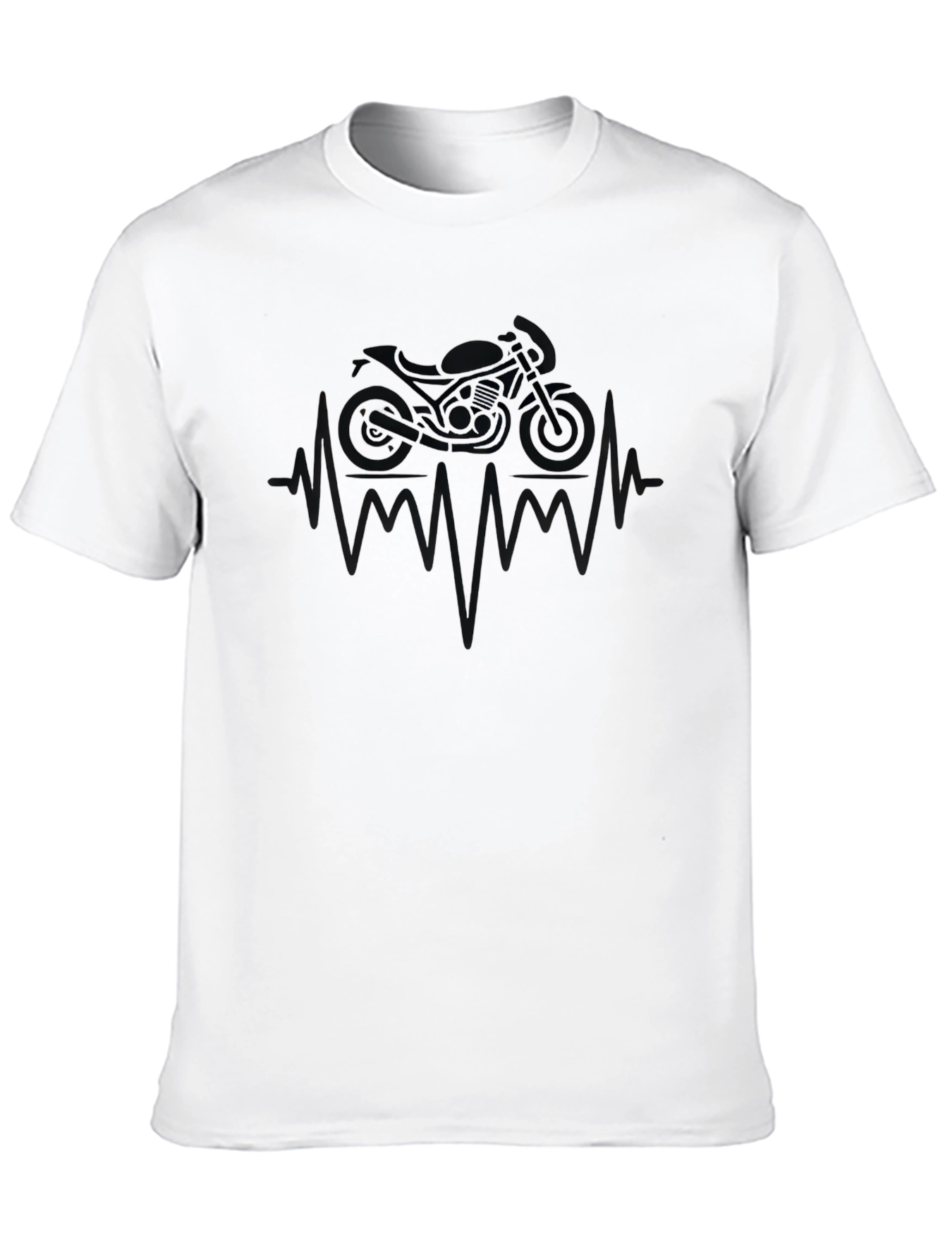 Motorcycle Heartbeat Graphic T-Shirt