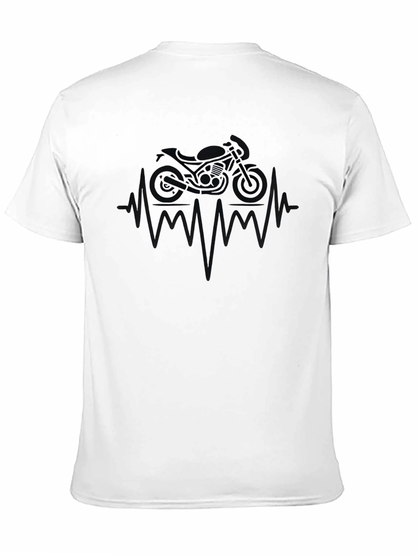 Motorcycle Heartbeat Graphic T-Shirt