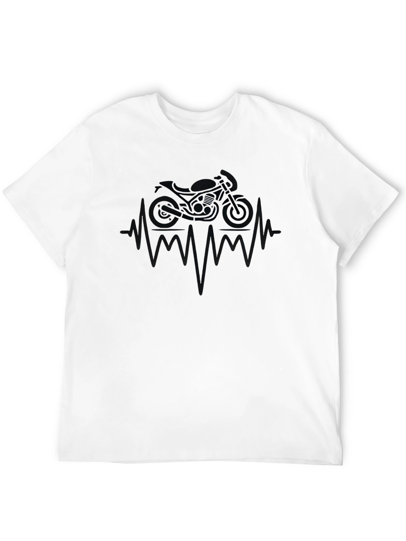 Motorcycle Heartbeat Graphic T-Shirt