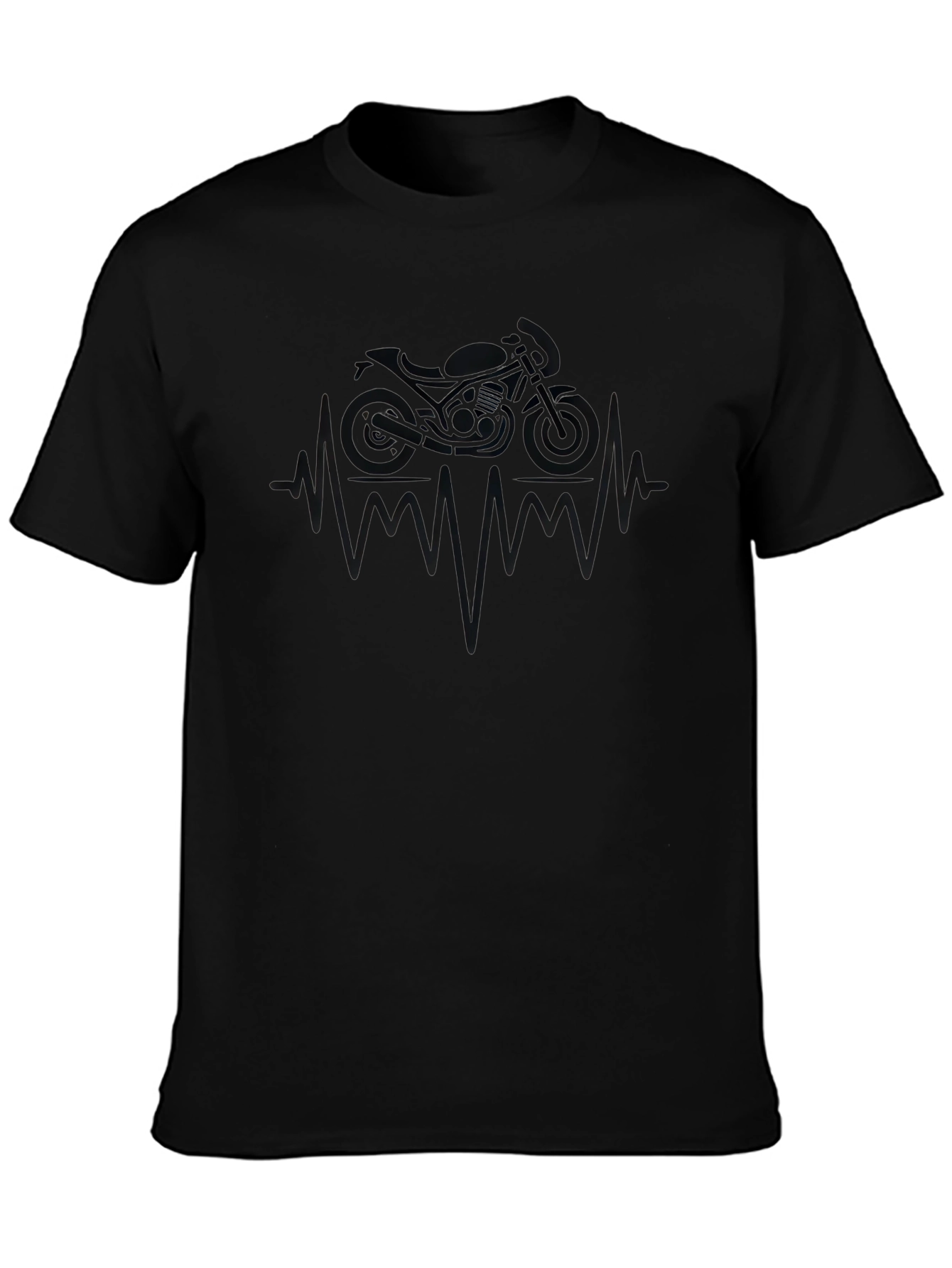 Motorcycle Heartbeat Graphic T-Shirt