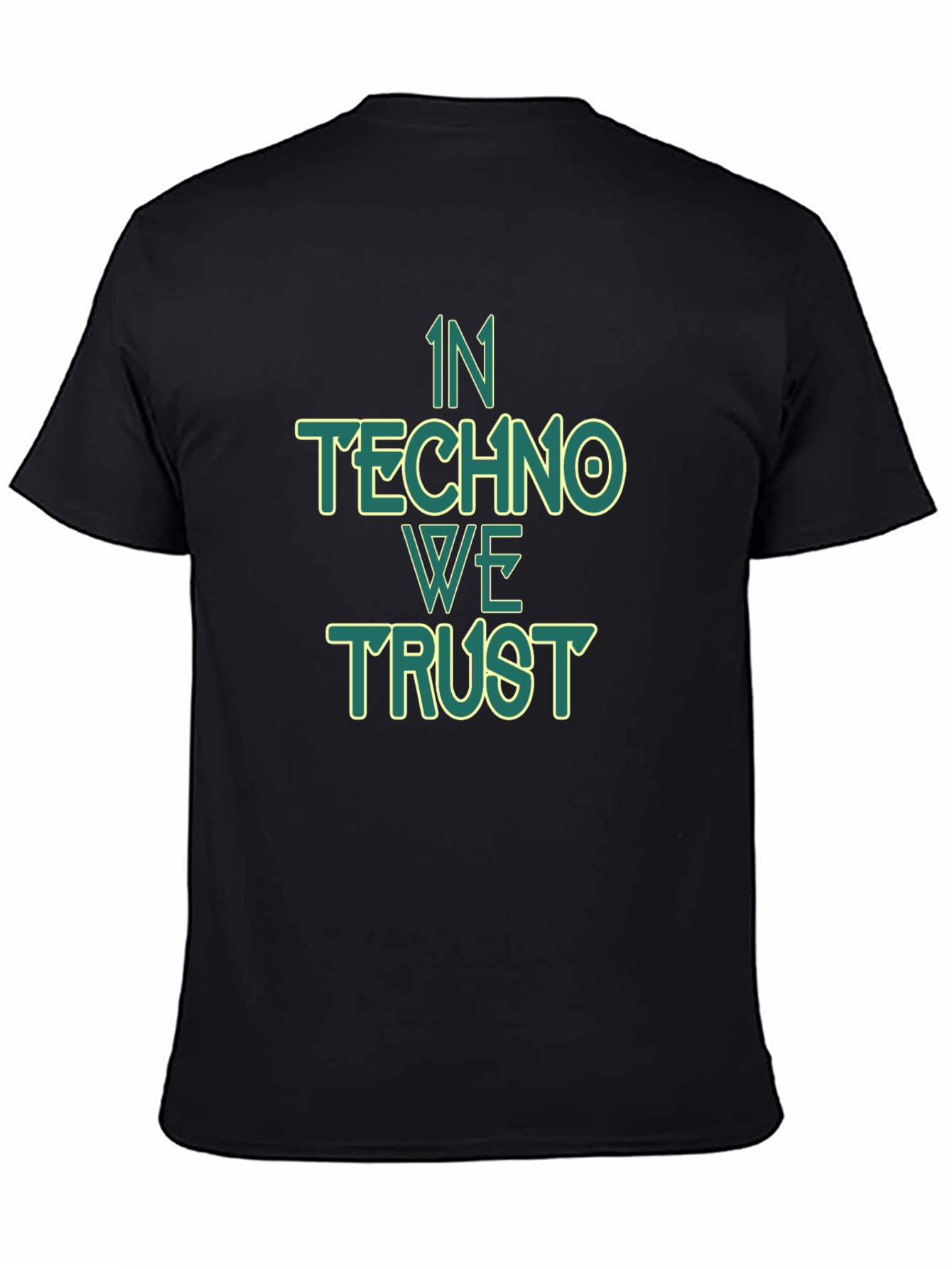 In Techno We Trust Graphic Tee - Black