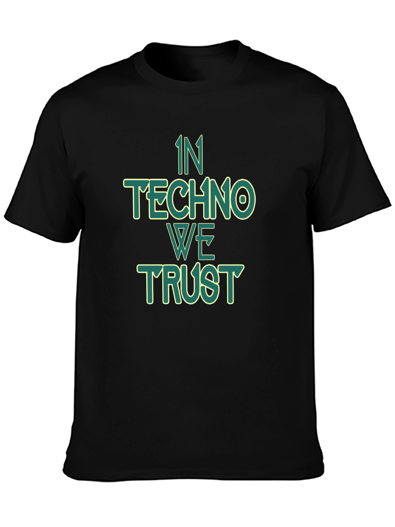 In Techno We Trust Graphic Tee - Black