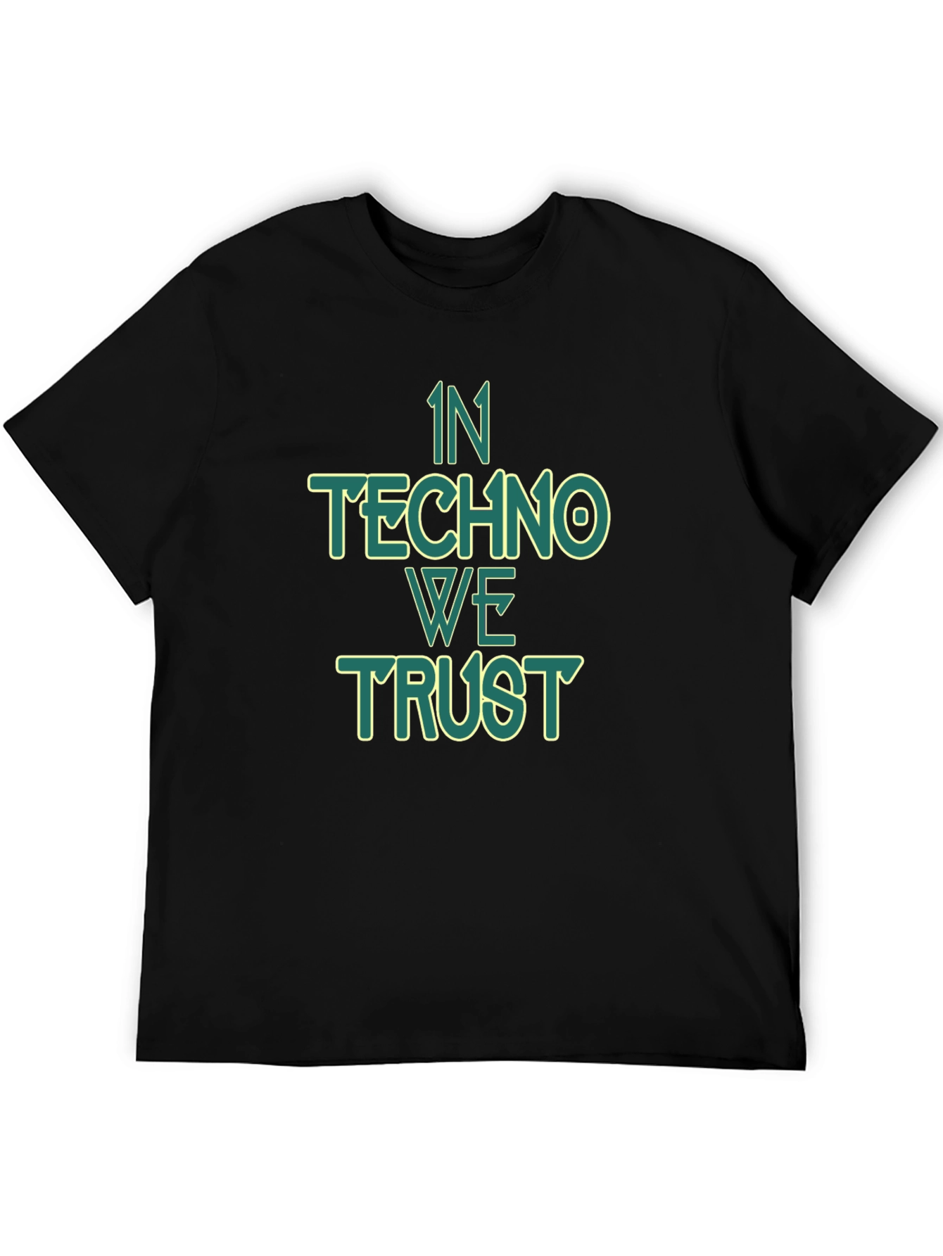 In Techno We Trust Graphic Tee - Black
