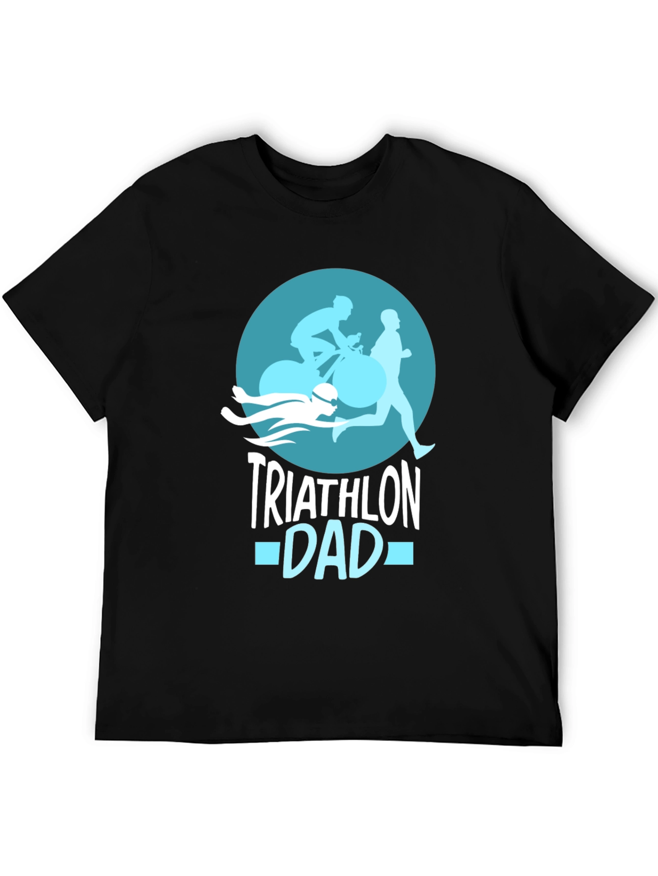Triathlon Dad T-Shirt - Black Graphic Tee
