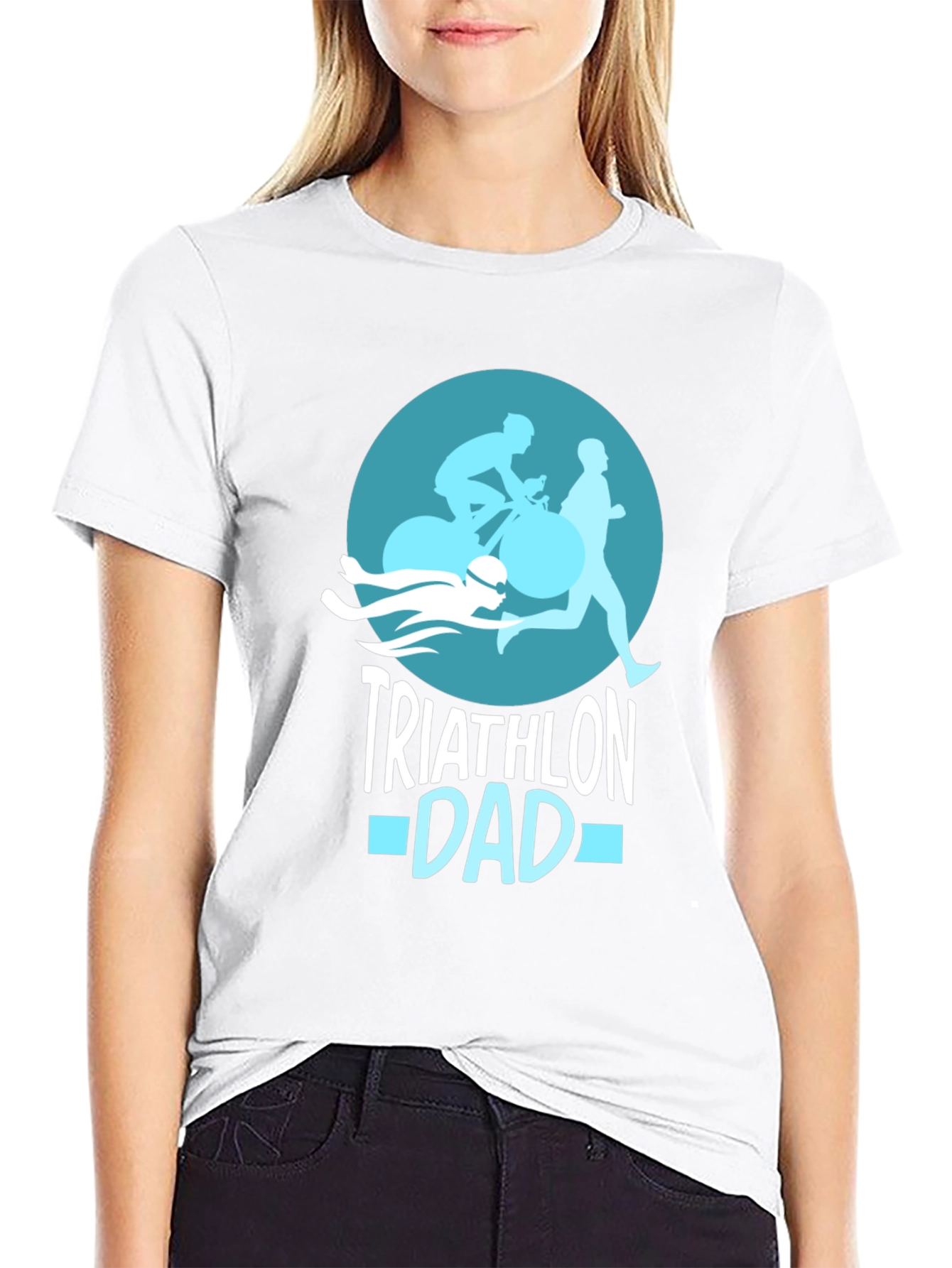 Triathlon Dad T-Shirt - Black Graphic Tee