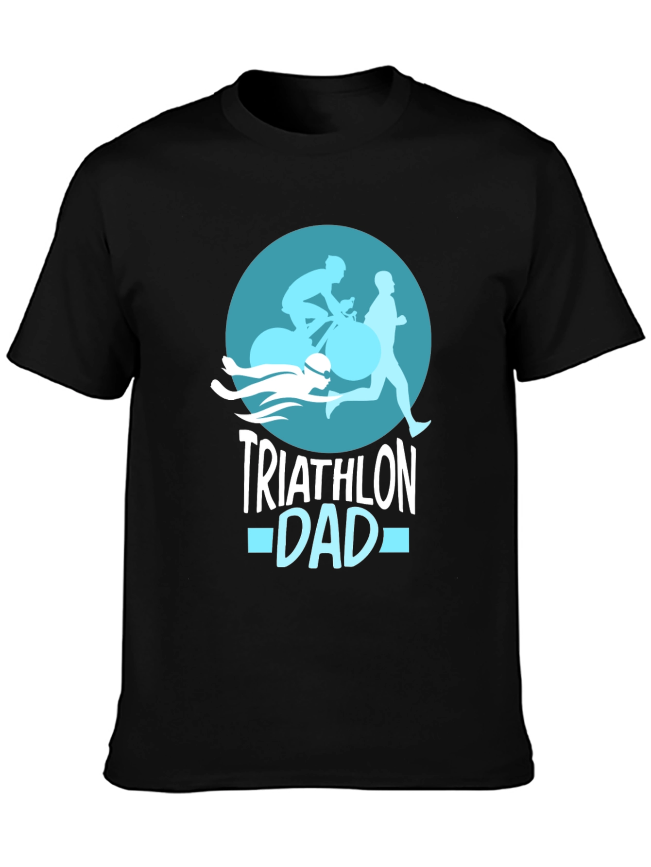 Triathlon Dad T-Shirt - Black Graphic Tee