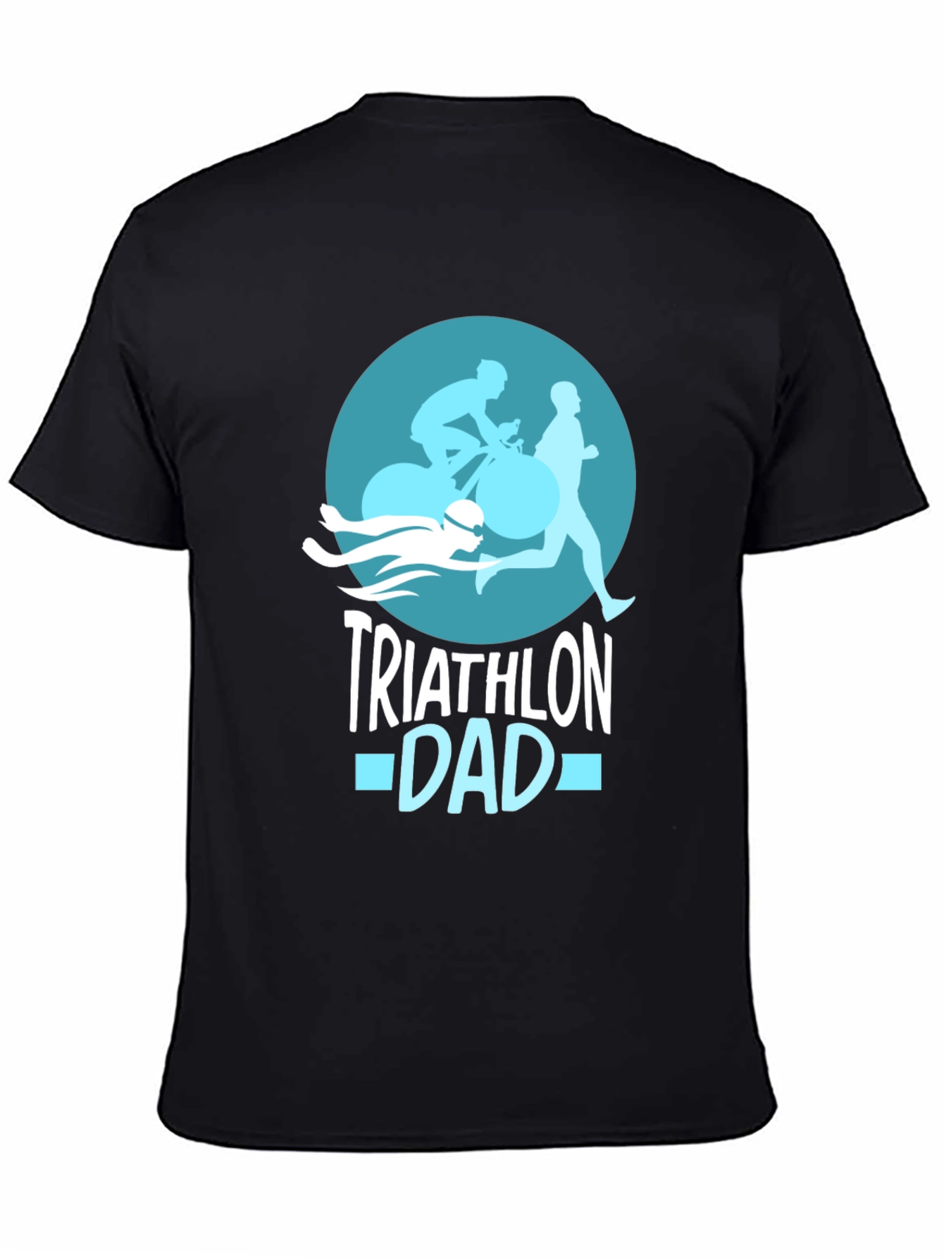 Triathlon Dad T-Shirt - Black Graphic Tee