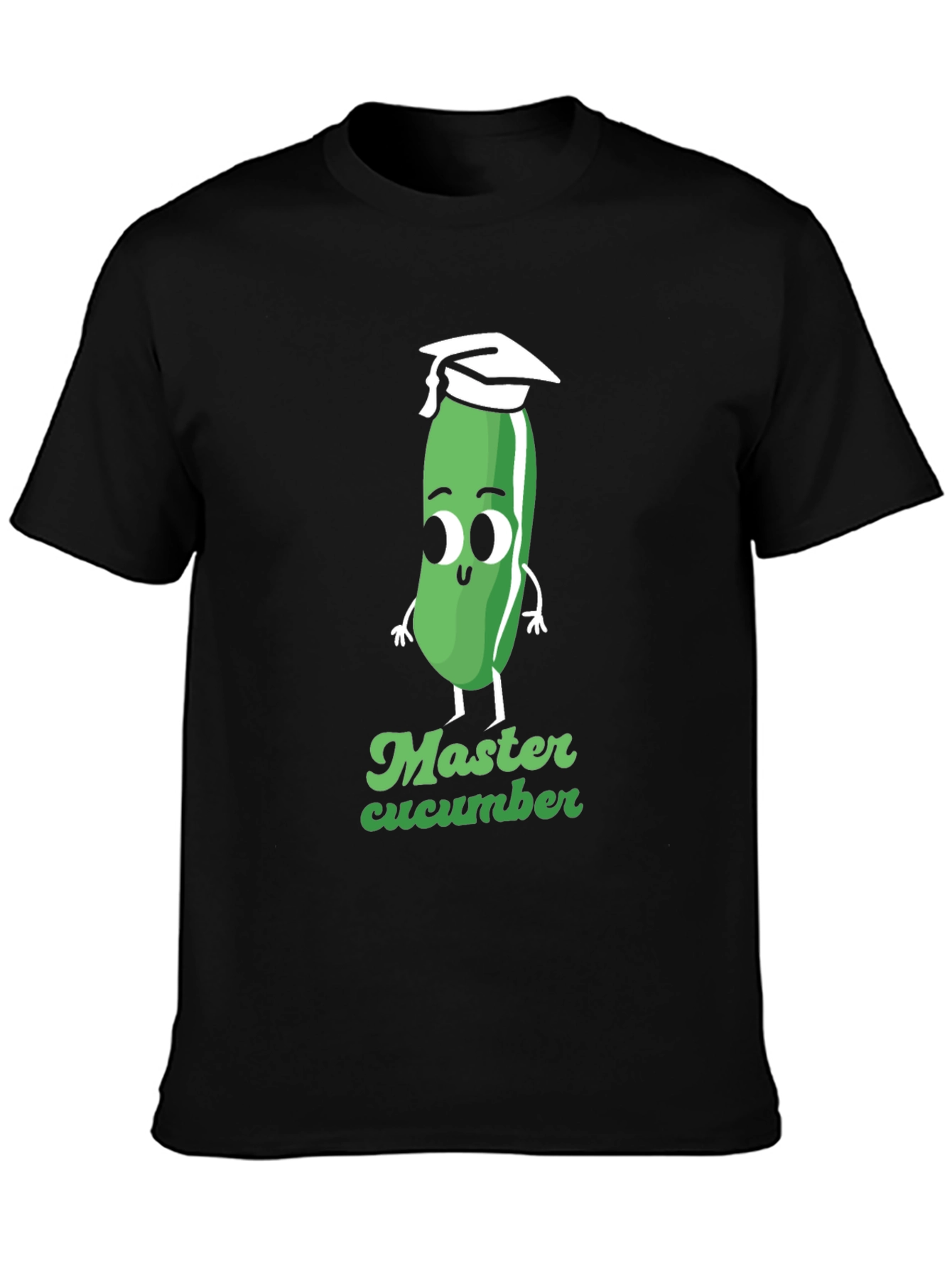 Master Cucumber Graphic Tee - Black Cotton T-Shirt