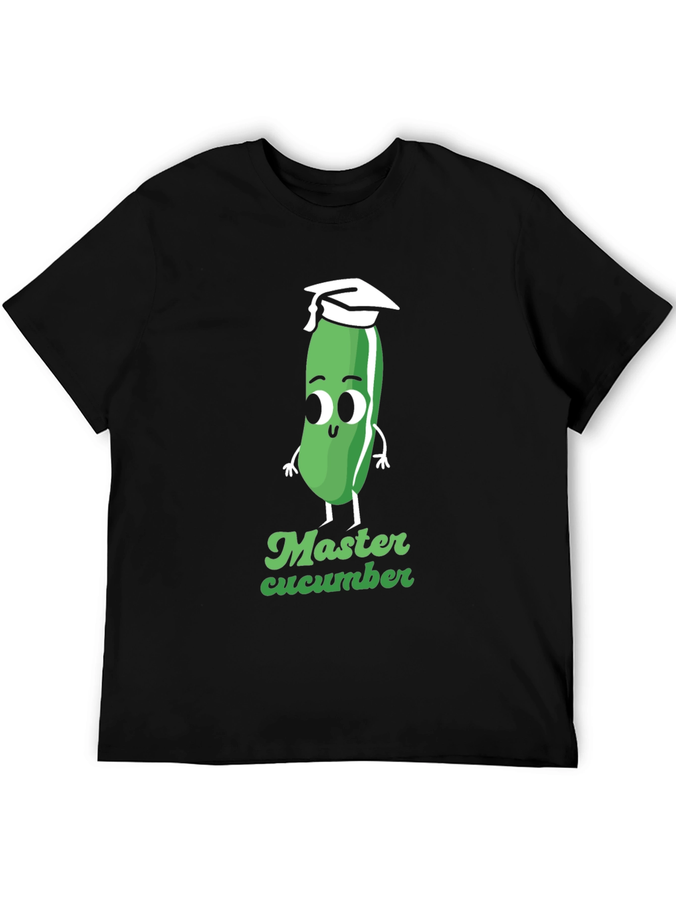 Master Cucumber Graphic Tee - Black Cotton T-Shirt