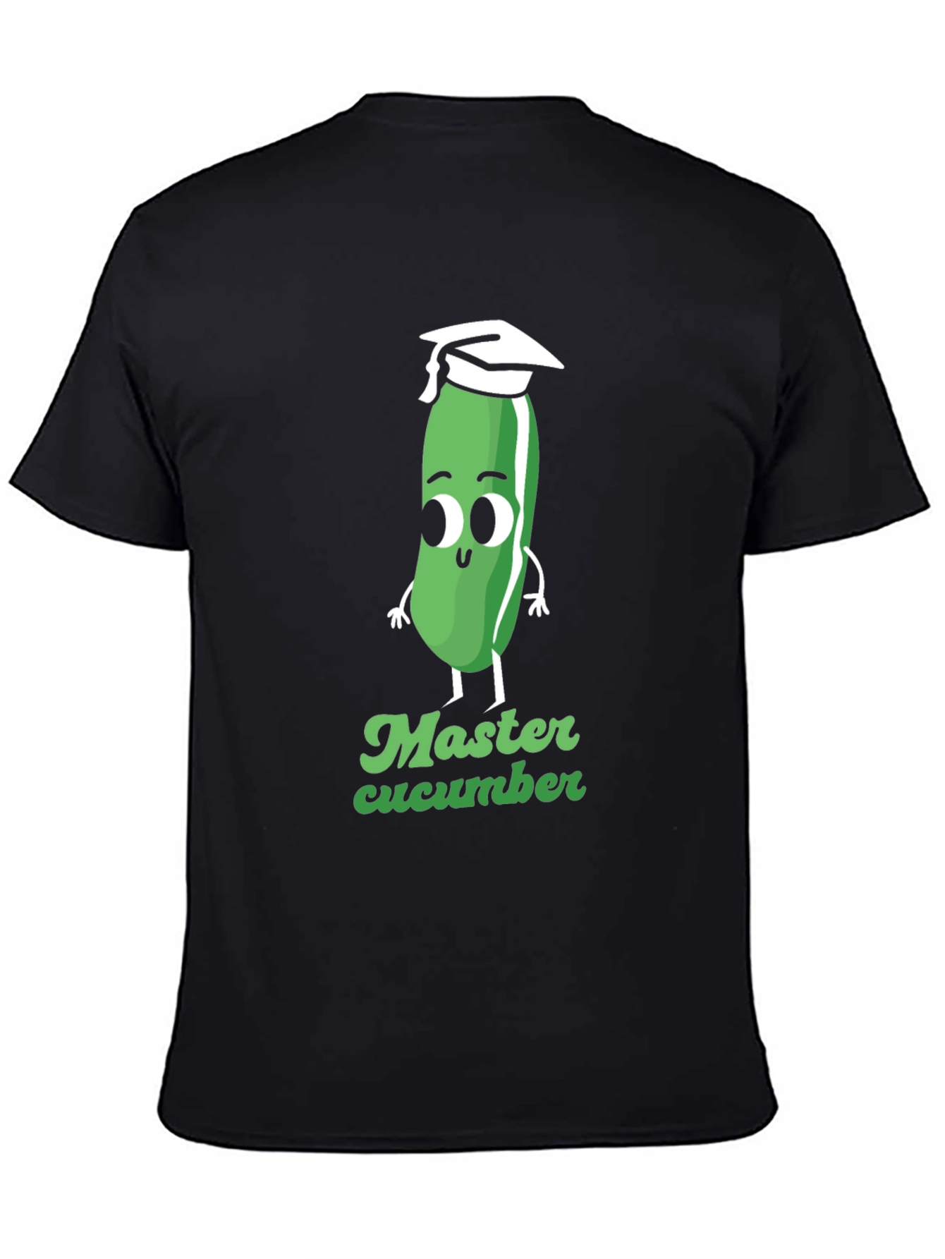 Master Cucumber Graphic Tee - Black Cotton T-Shirt