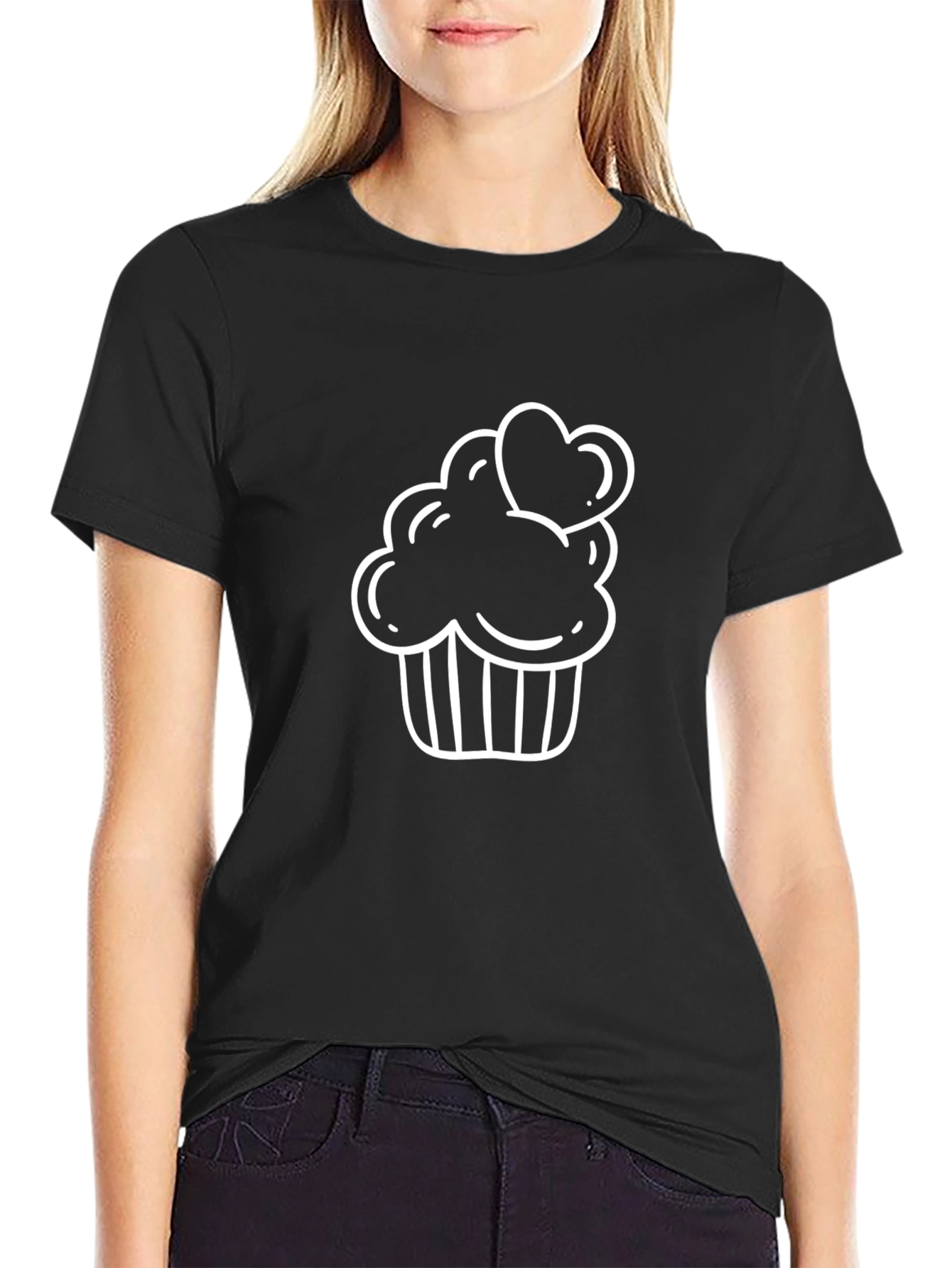 Cupcake Heart Tee - Sweet Graphic T-Shirt