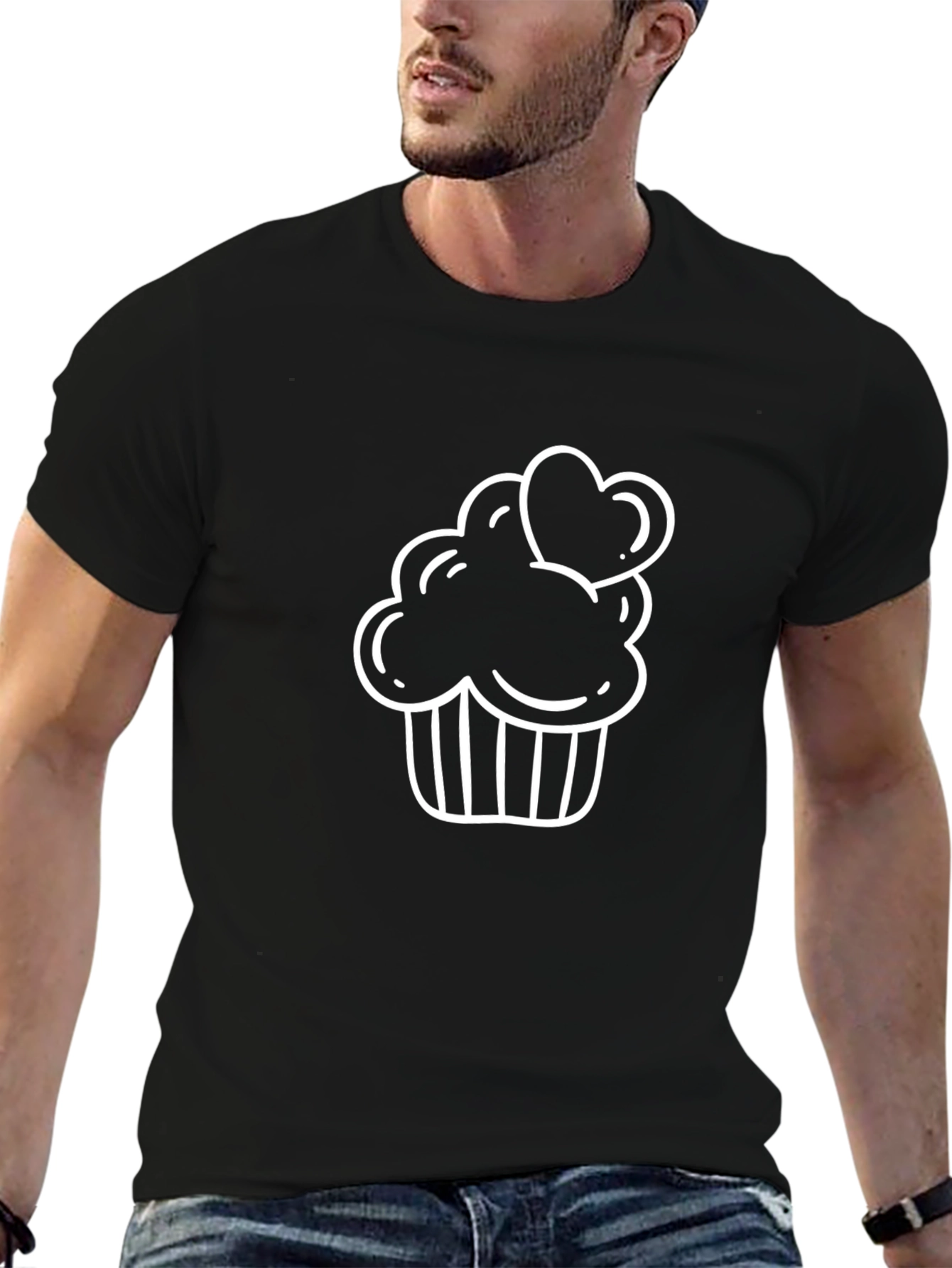 Cupcake Heart Tee - Sweet Graphic T-Shirt