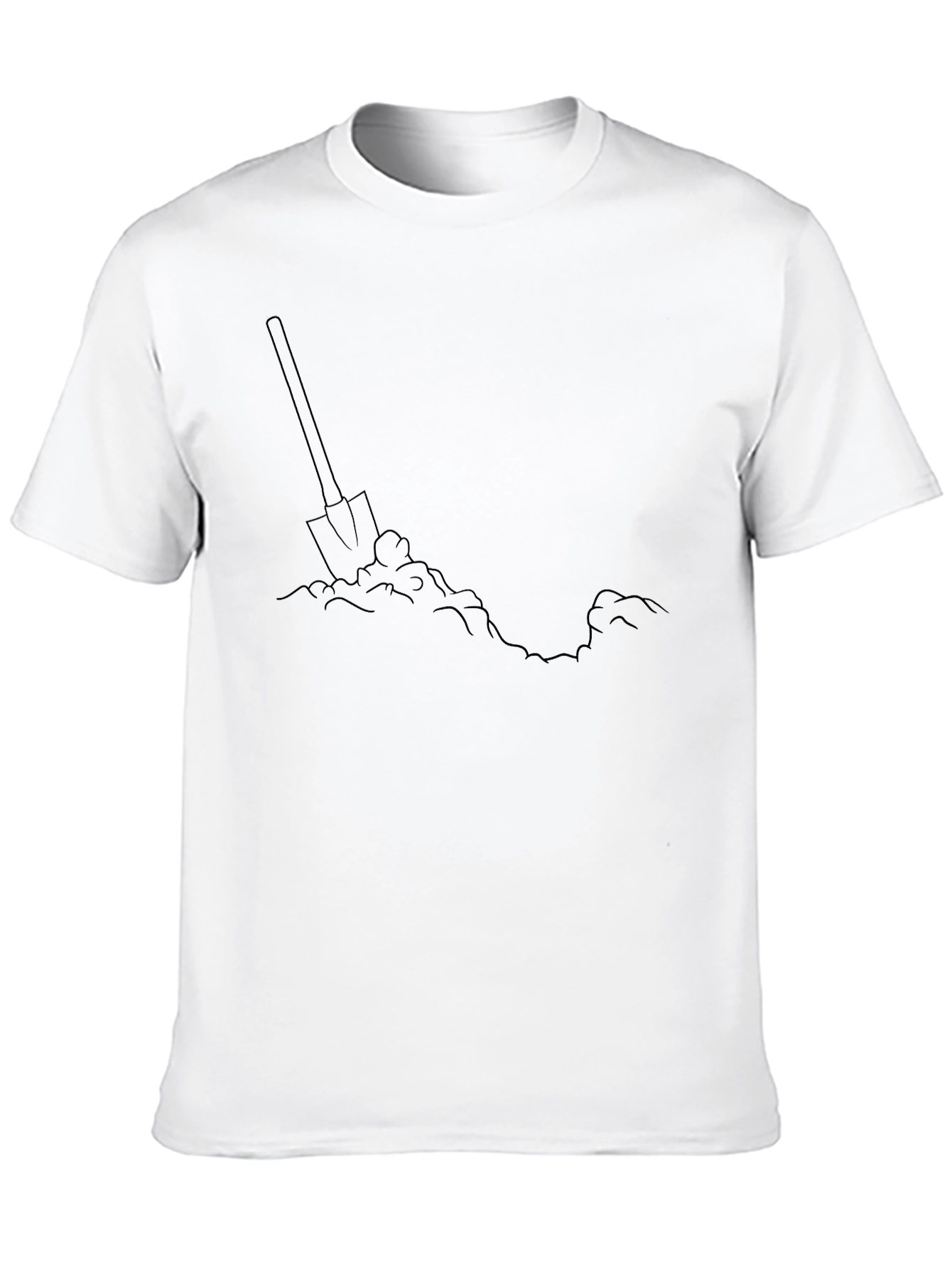 Shovel in Dirt Graphic Tee - Black Casual T-Shirt