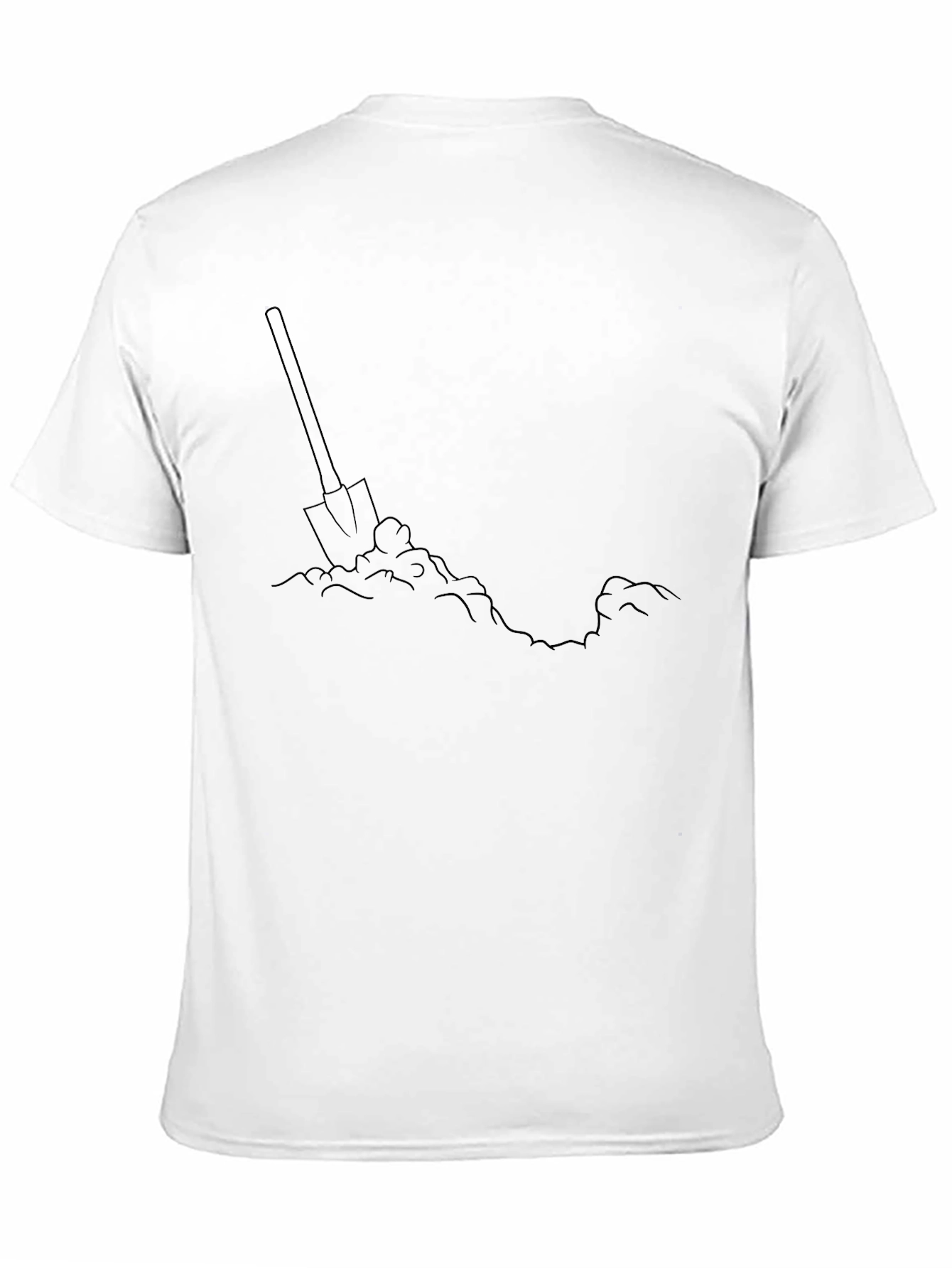 Shovel in Dirt Graphic Tee - Black Casual T-Shirt