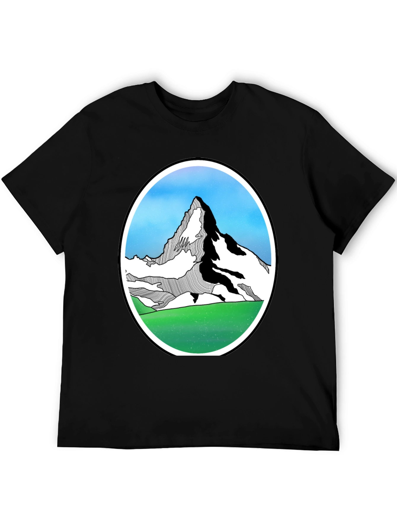Mountain Graphic Black T-Shirt