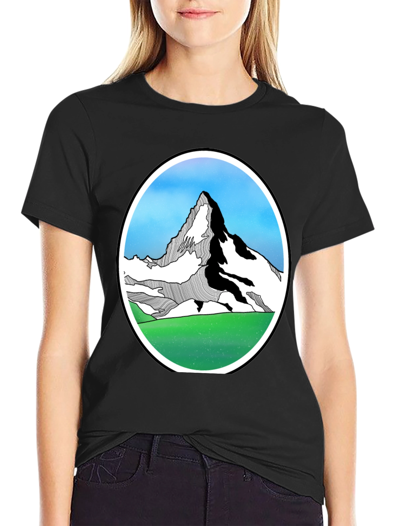 Mountain Graphic Black T-Shirt